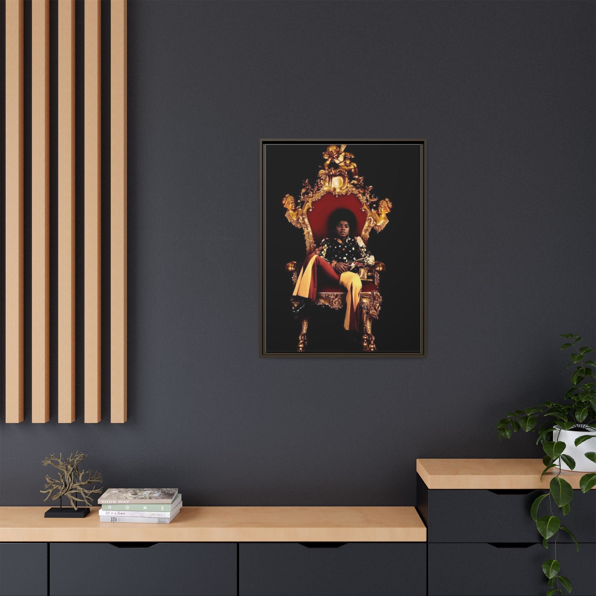 Pop Star Tribute Canvas Art — Matte Framed Wall Decor