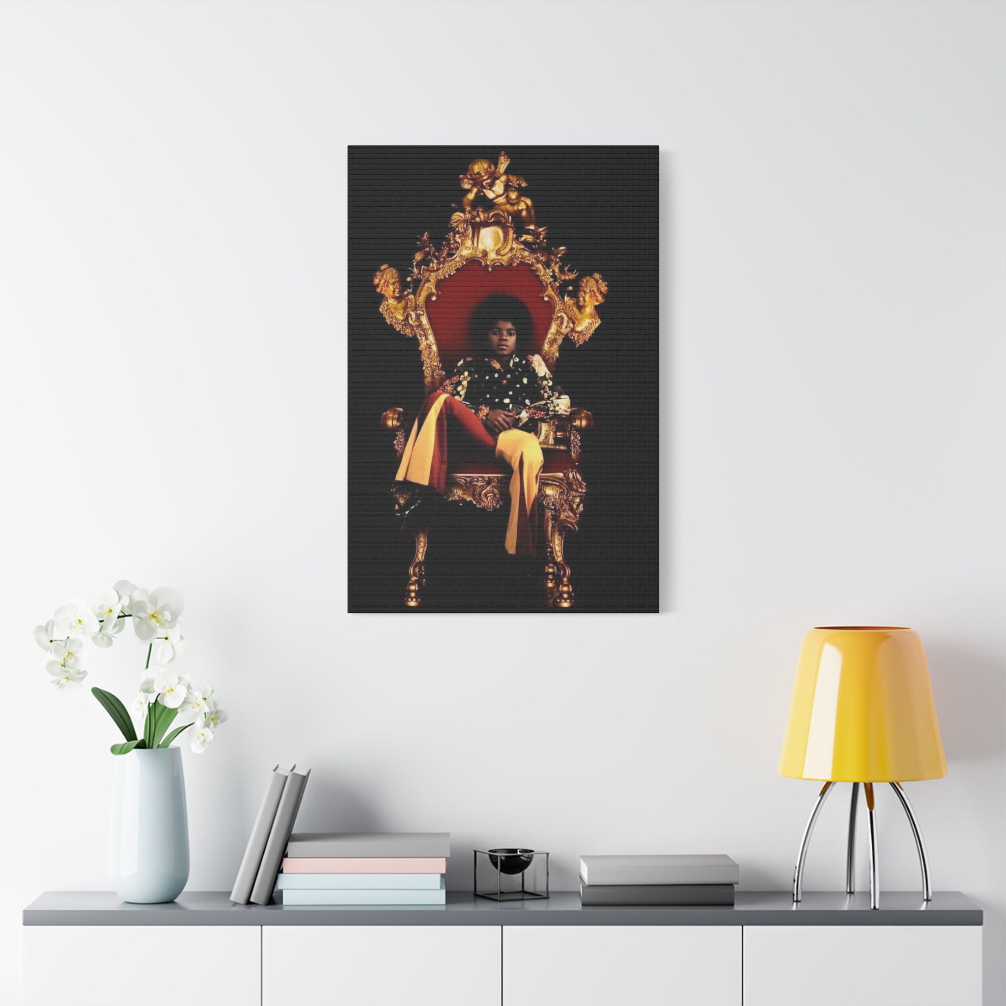Iconic Pop Star Wall Art — "Greatest Pop Star" Satin Canvas Stretched