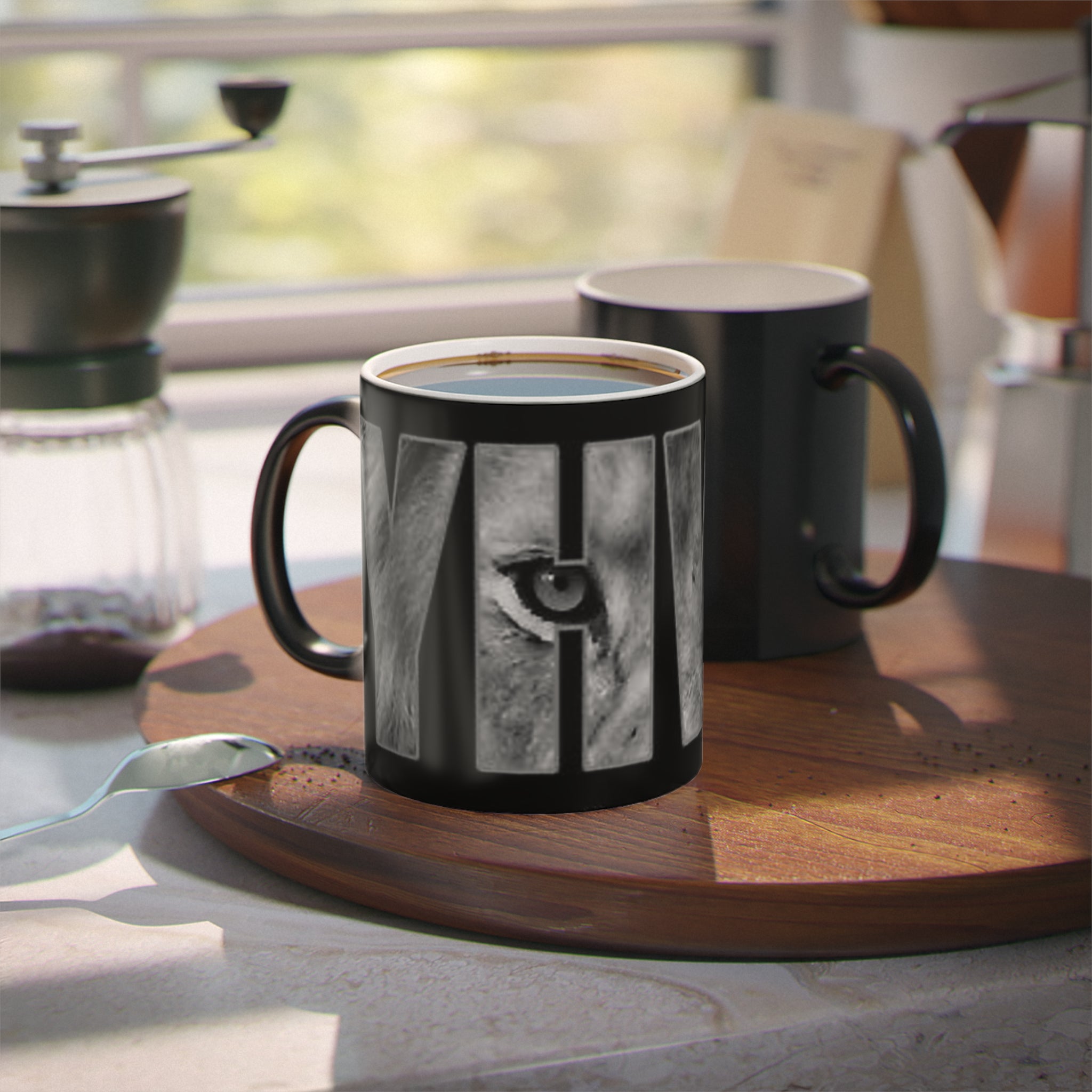 Magic Mug – Black Cat Silhouette Coffee Mug (Mystic Gothic Cat Design)