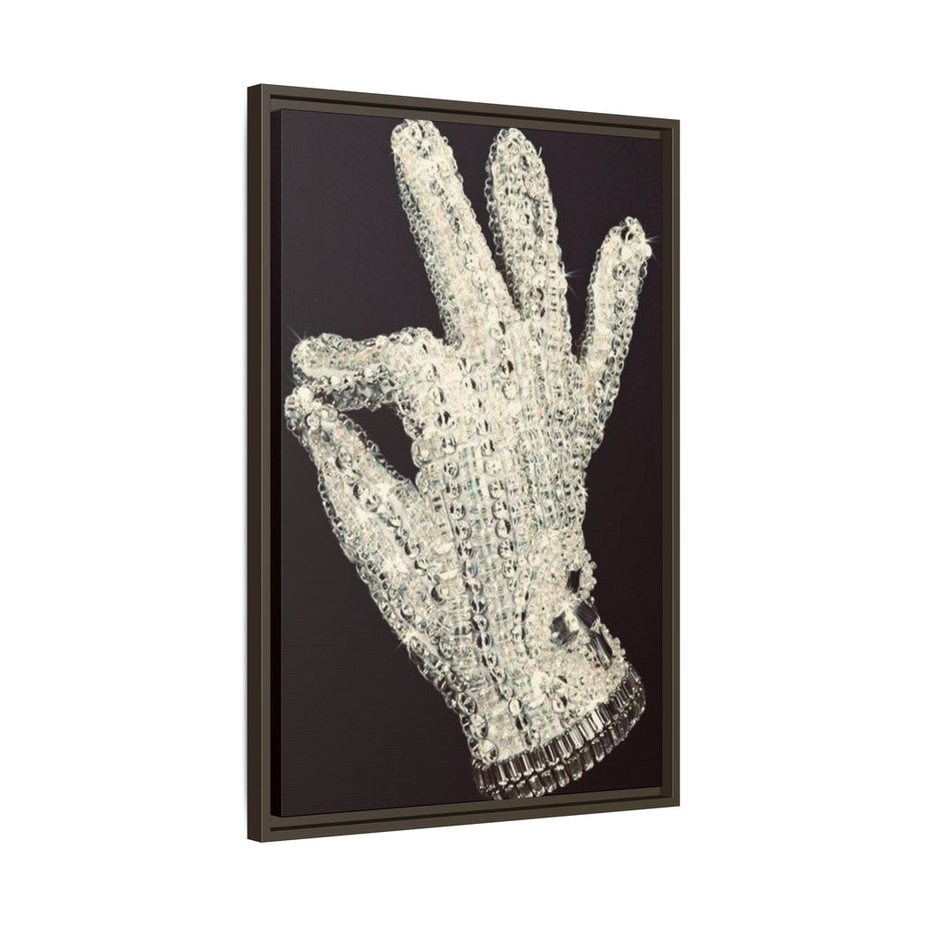 Framed Art - Crystal Glove on Black Matte Canvas