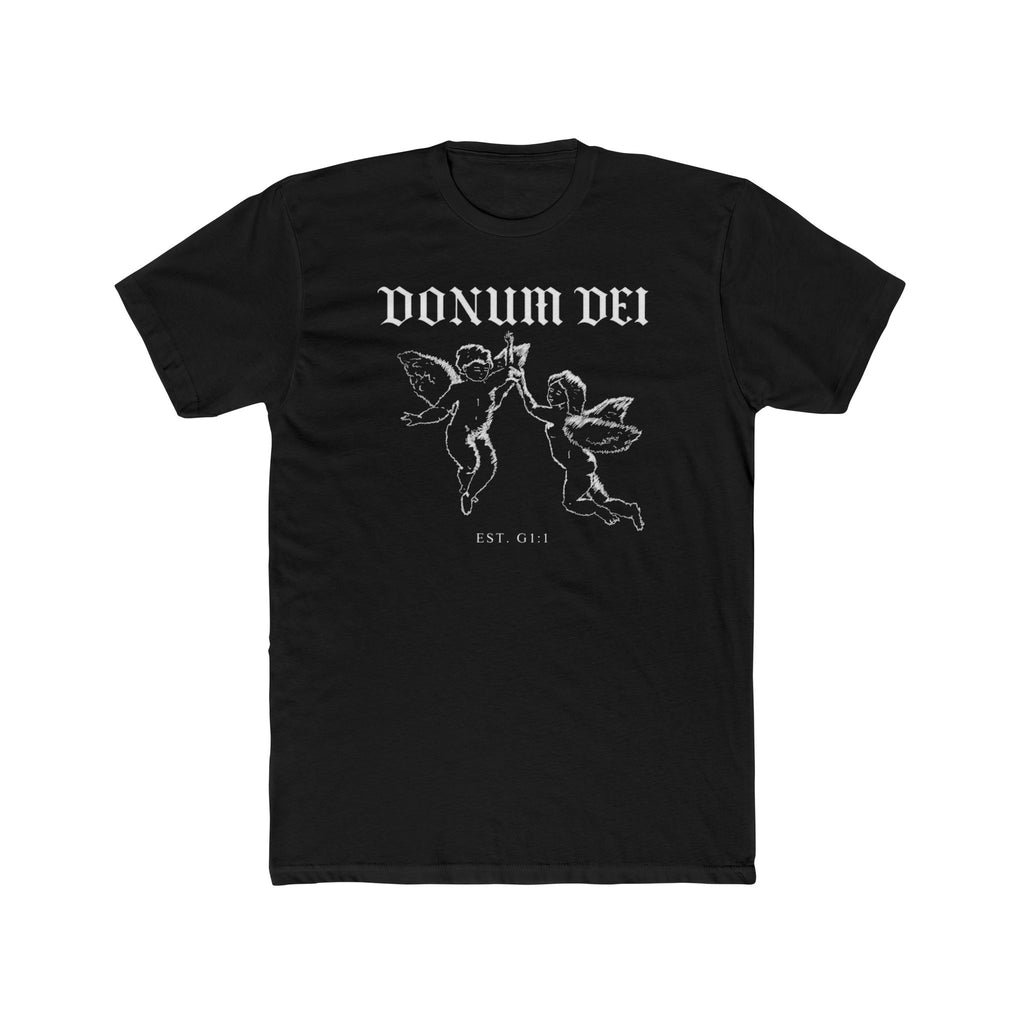 Angel Cherub Tee — "Donum Dei" Vintage-Inspired Christian Graphic T‑Shirt
