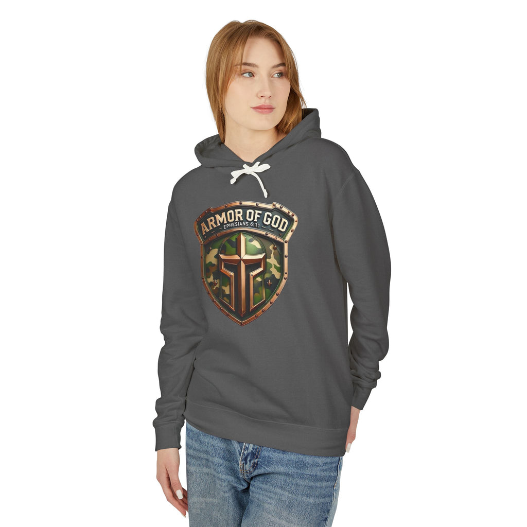 Armor of God Hoodie — Camo Shield Christian Faith Hooded Sweatshirt