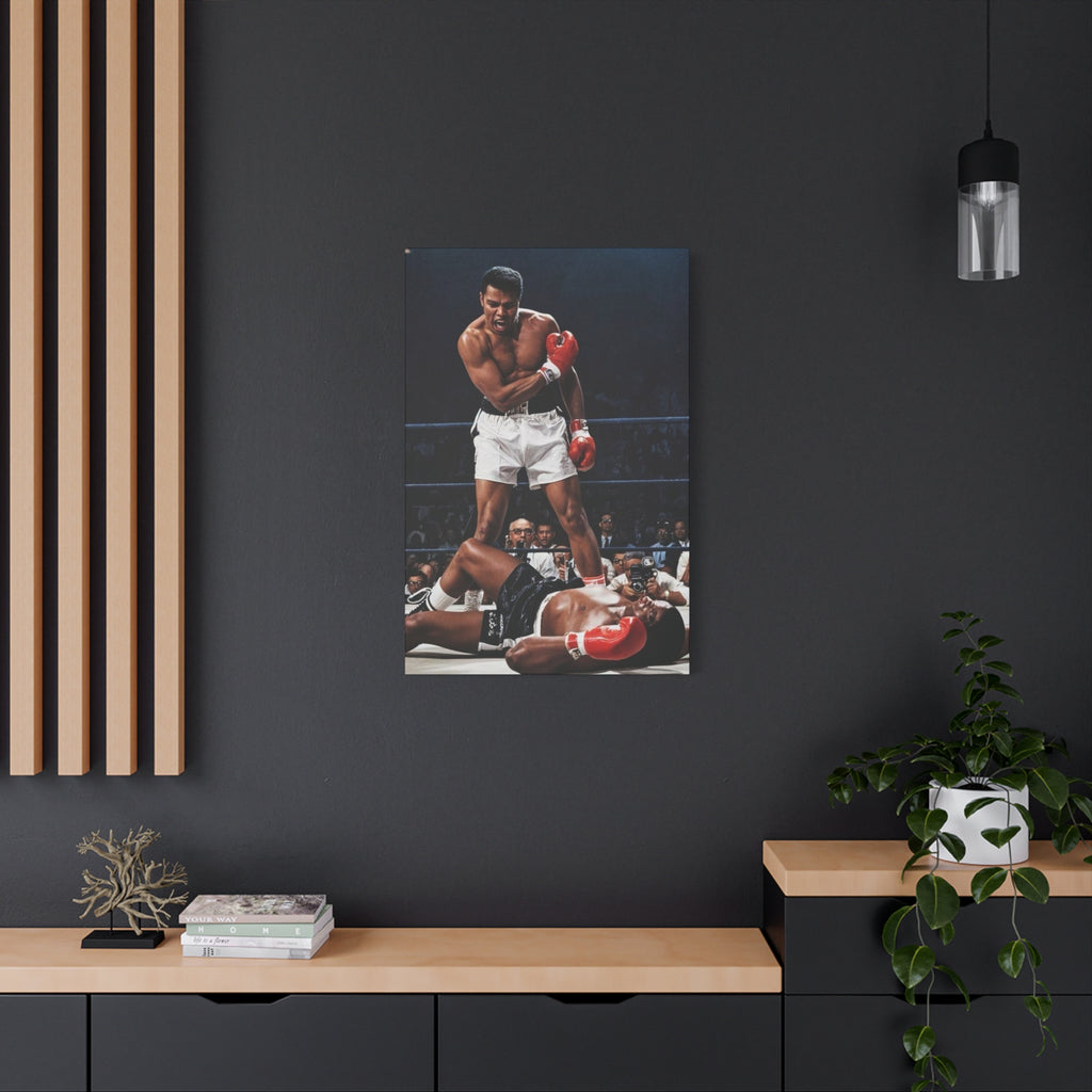 Iconic Knockout Boxing Matte Canvas Wall Art — Greatest Boxer