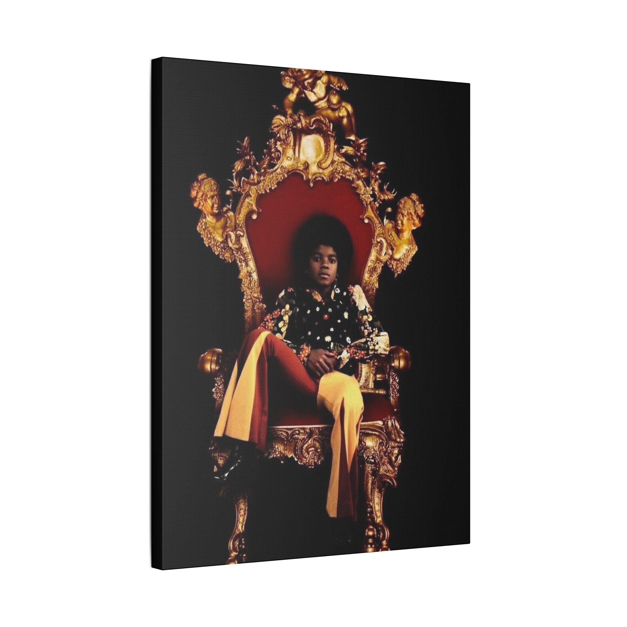 Iconic Pop Star Wall Art — "Greatest Pop Star" Satin Canvas Stretched