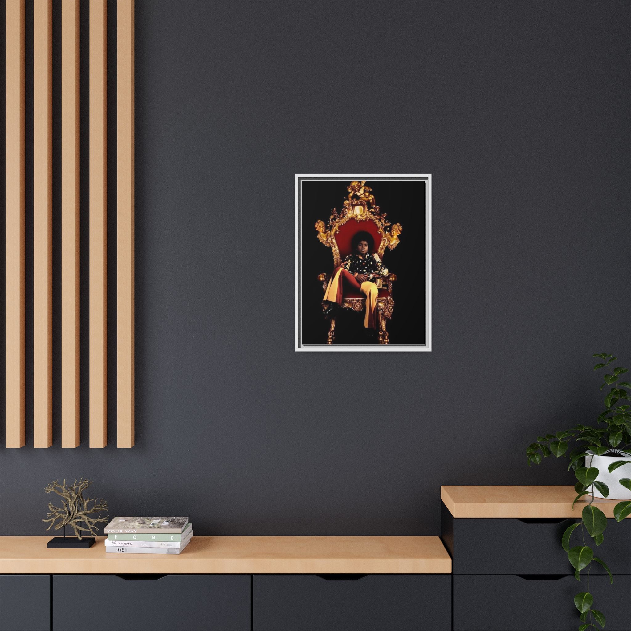 Pop Star Tribute Canvas Art — Matte Framed Wall Decor
