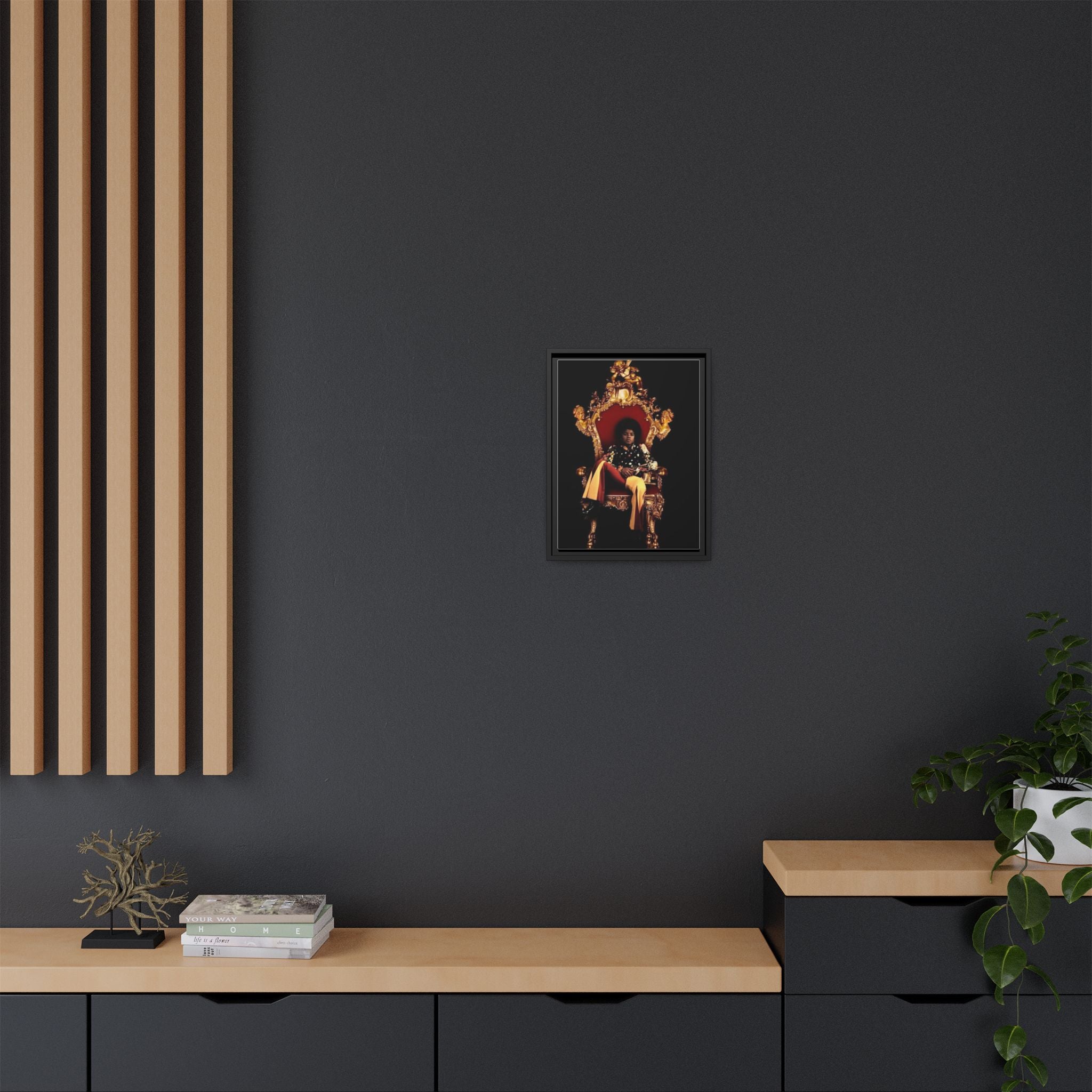 Pop Star Tribute Canvas Art — Matte Framed Wall Decor