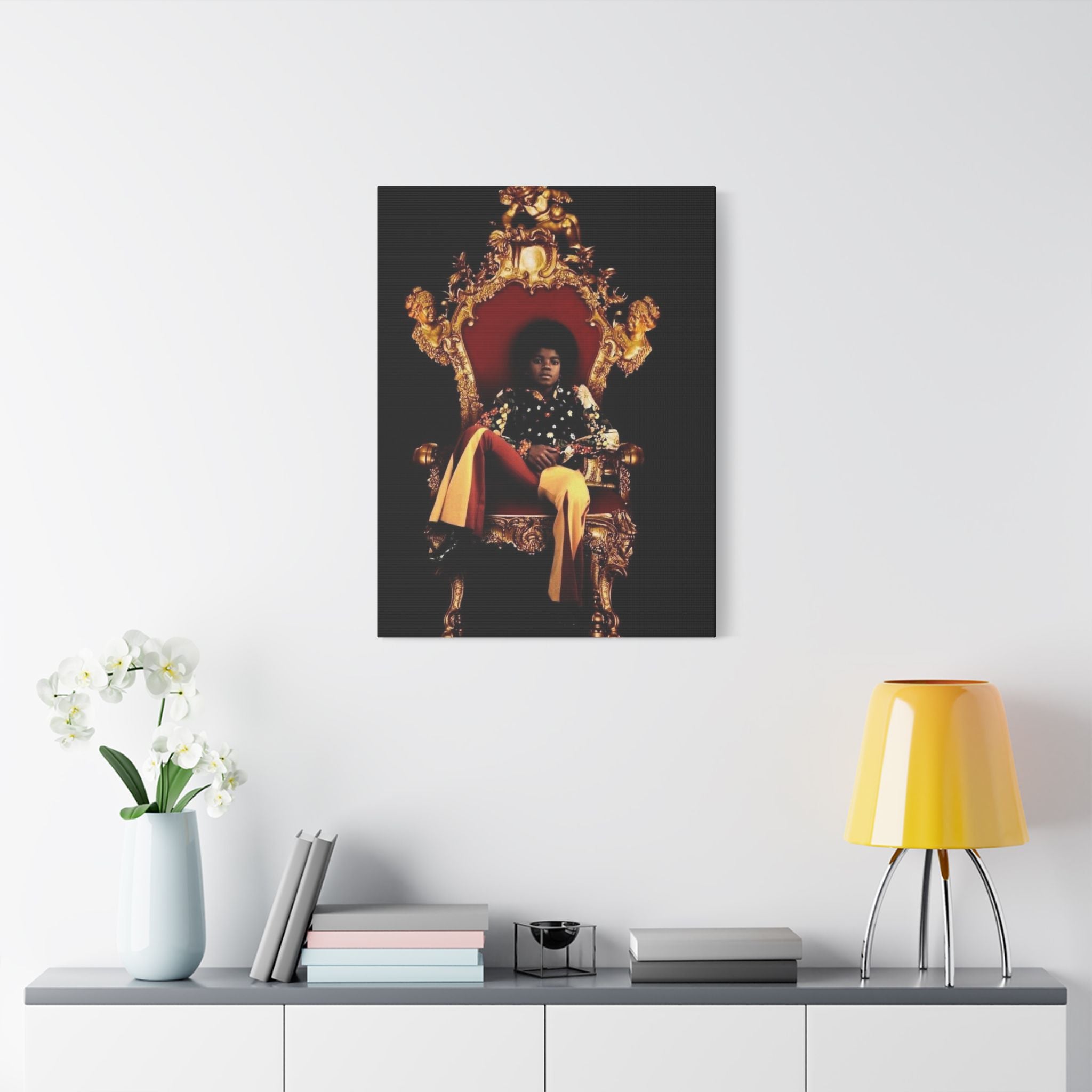 Iconic Pop Star Wall Art — "Greatest Pop Star" Satin Canvas Stretched