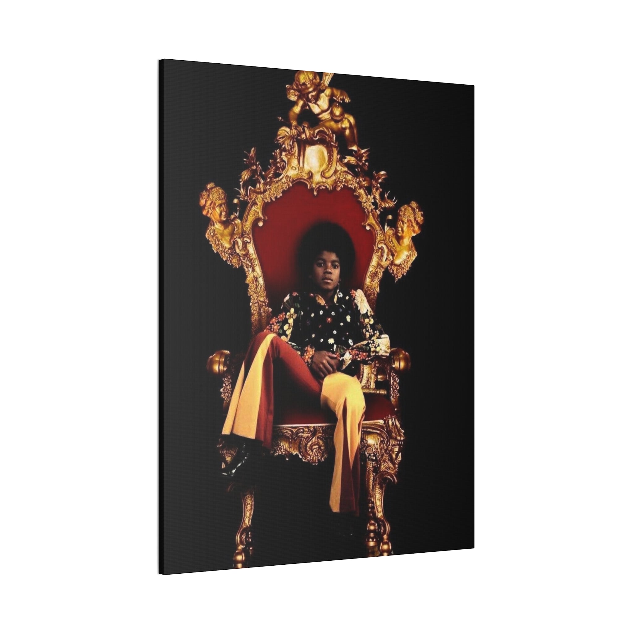 Vintage Pop King on Throne Canvas