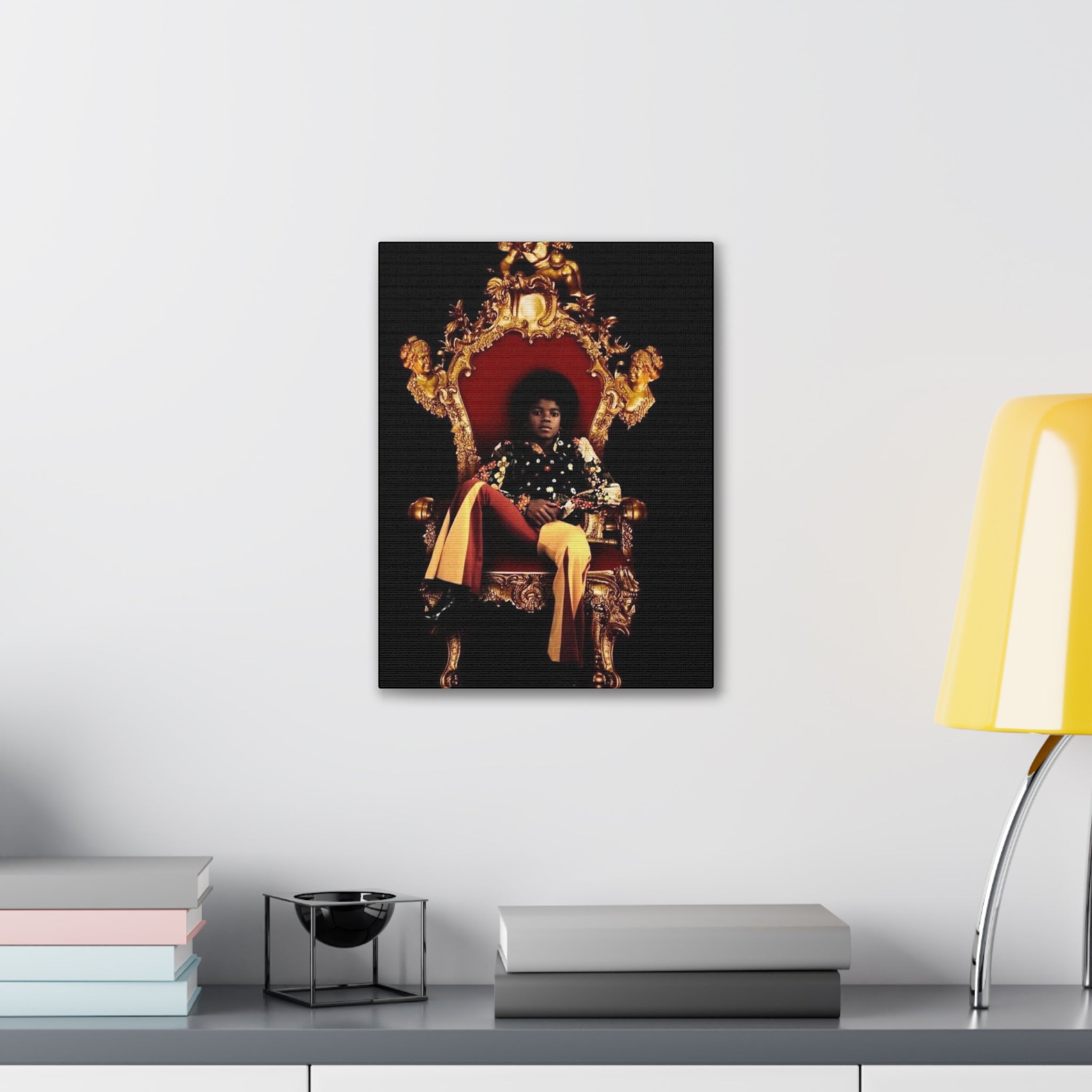 Vintage Pop King on Throne Canvas