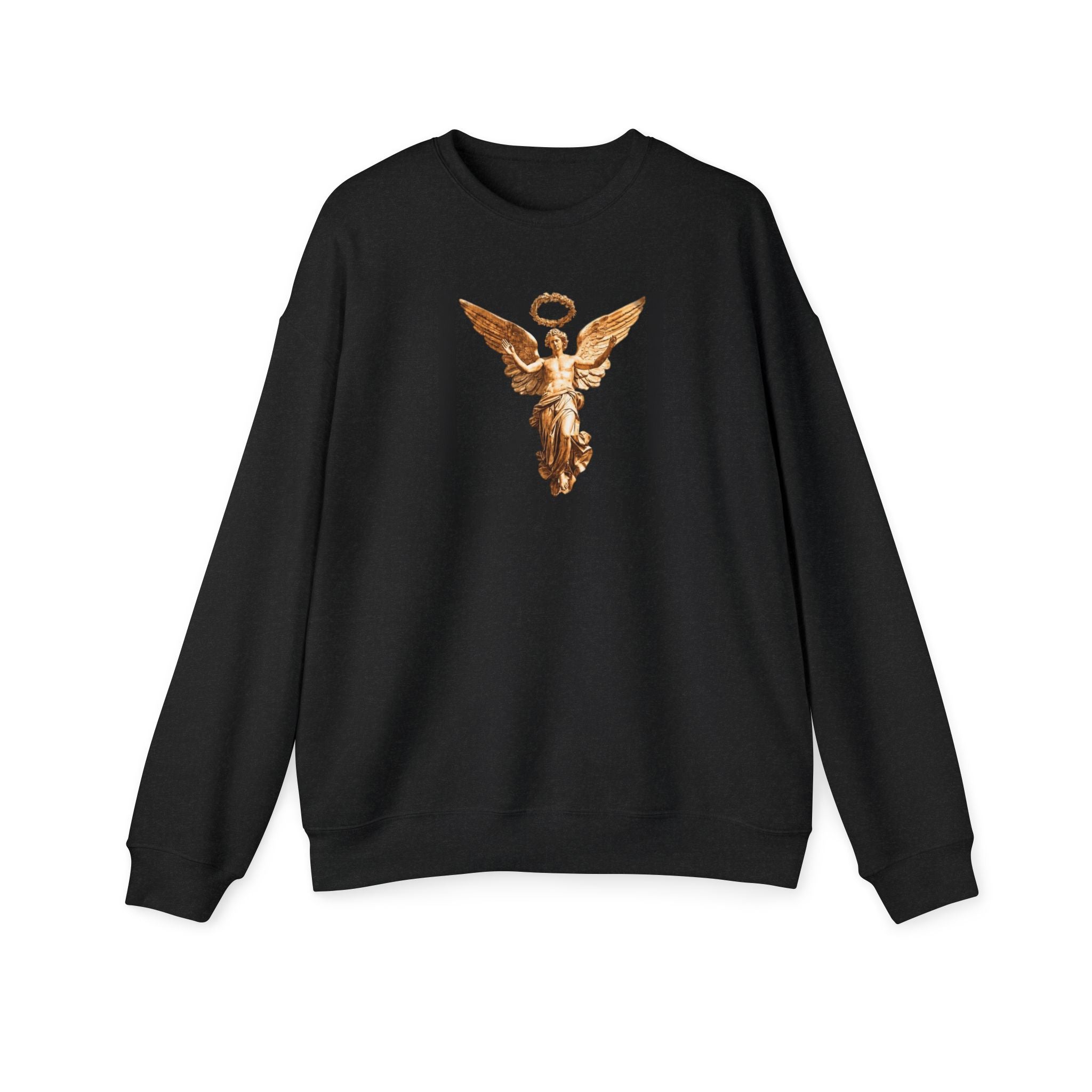Donum Dei Angel Graphic Sweatshirt — Vintage Roman Lettering