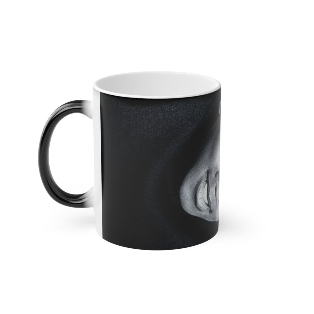 Magic Mug — Black & White Portrait Ceramic Coffee Mug
