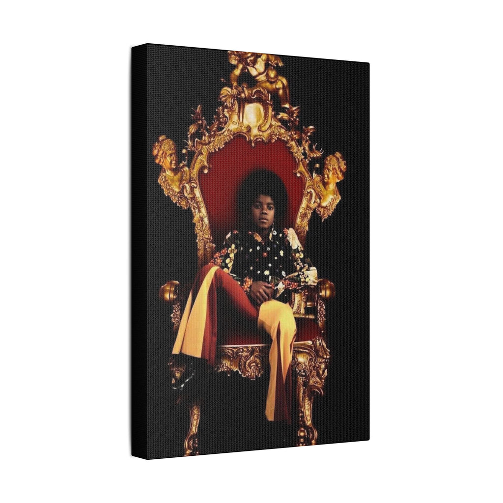 Iconic Pop Star Wall Art — "Greatest Pop Star" Satin Canvas Stretched