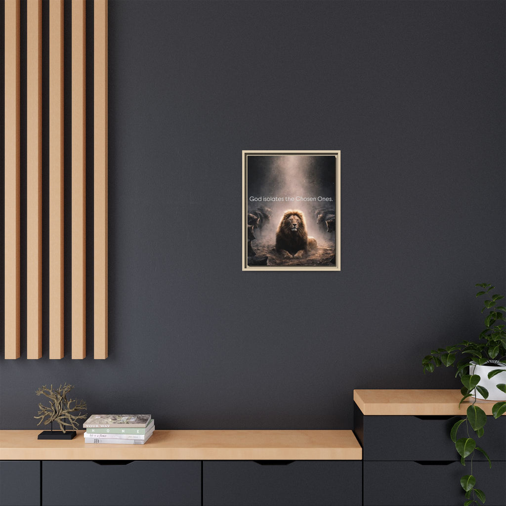 Lion Wall Art - "God Isolate The Chosen Ones" Matte Canvas Framed
