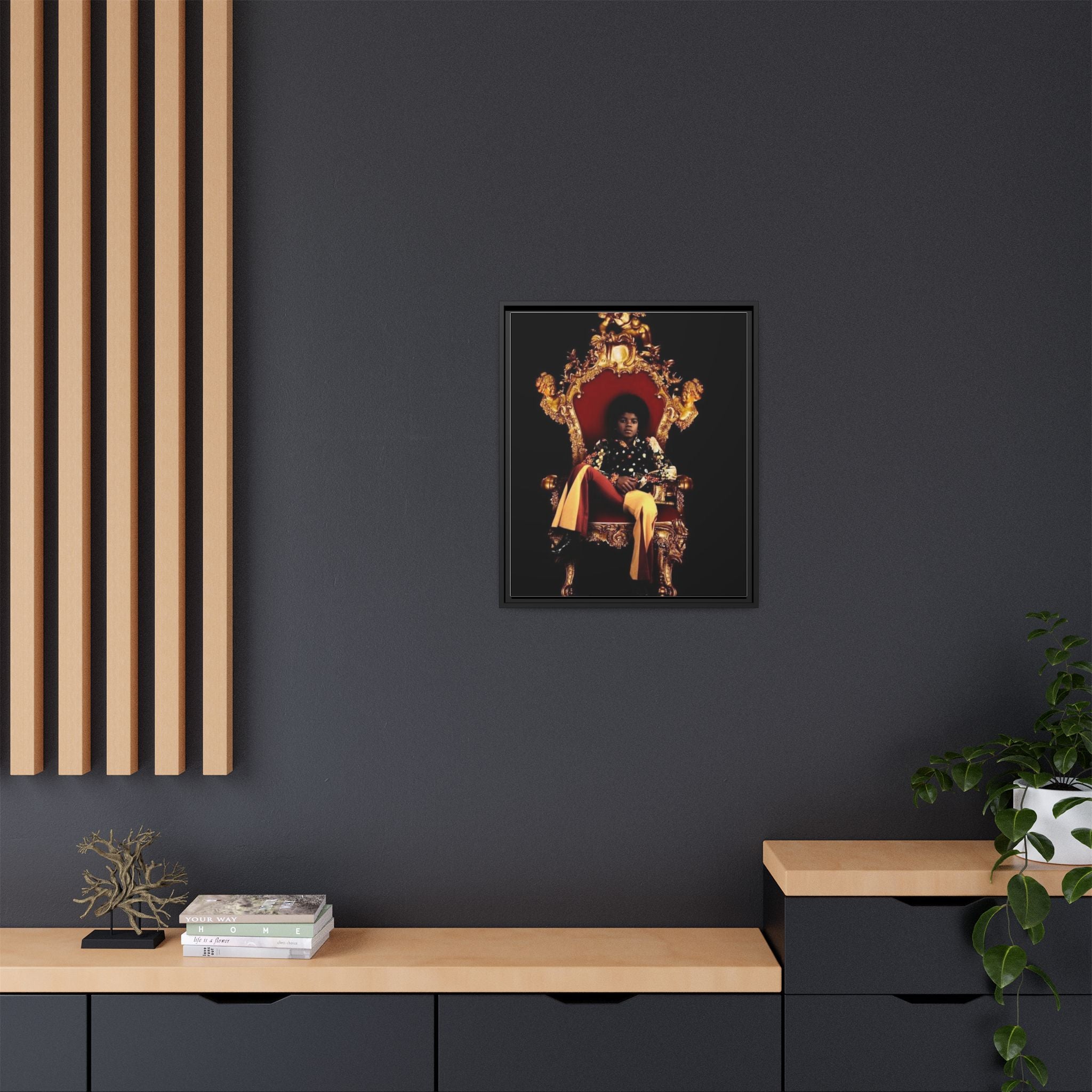 Pop Star Tribute Canvas Art — Matte Framed Wall Decor