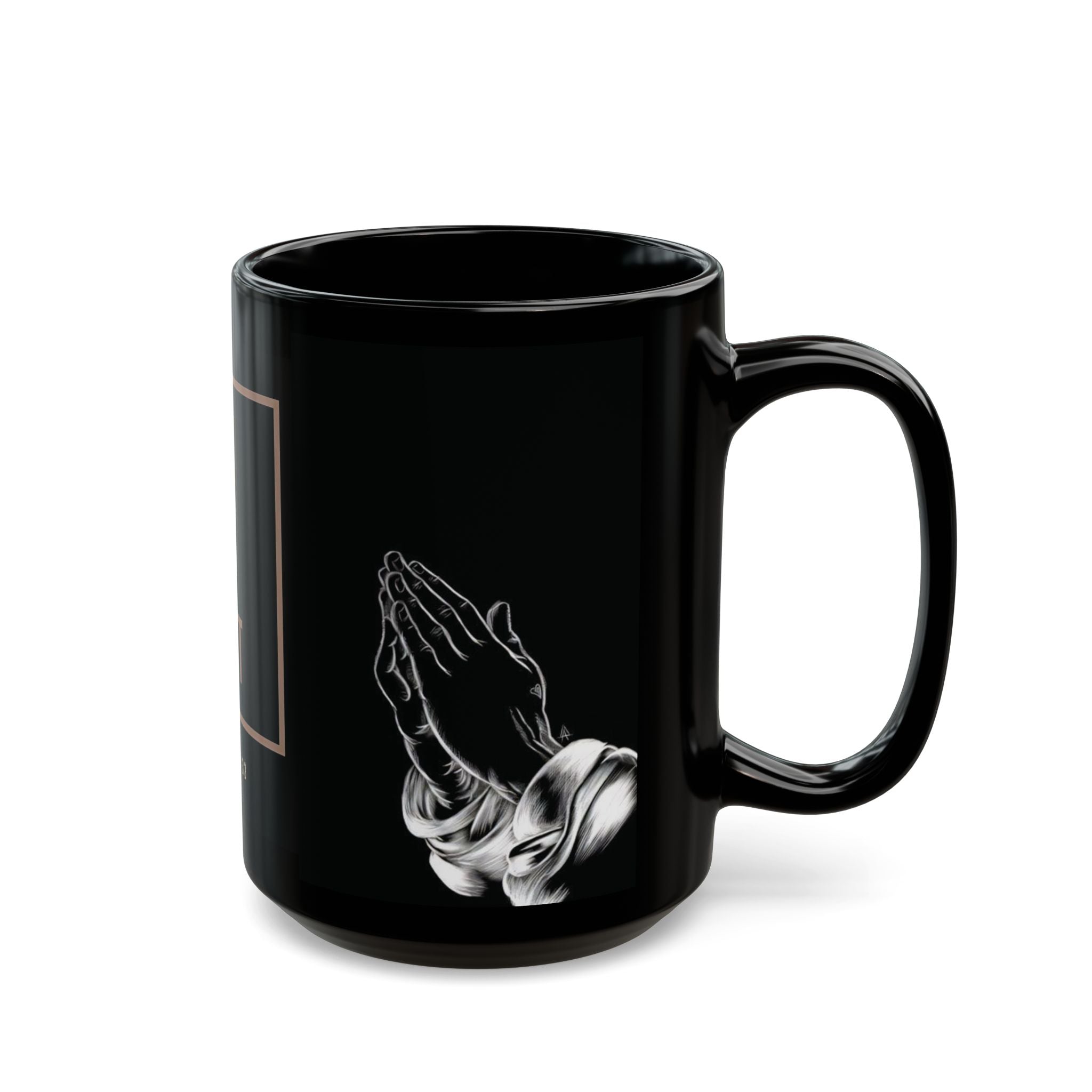 Seek God First Black Mug — Matthew 6:33 Prayer Design (11oz & 15oz)