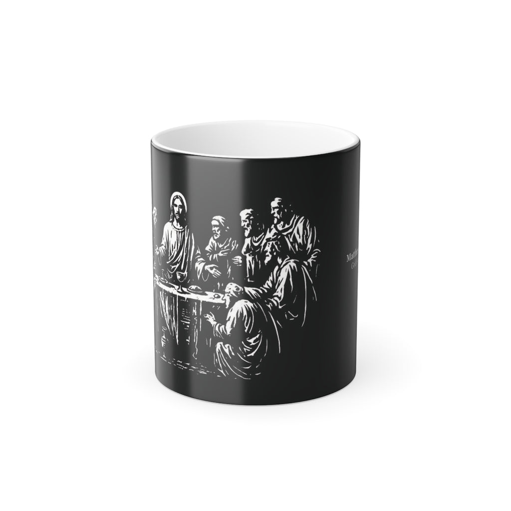 Color Morphing Mug — Mattew 1:23 'Dedicated to the Creator, Inspired by His Gifted Souls' — 11oz Morning Affirmation Mug