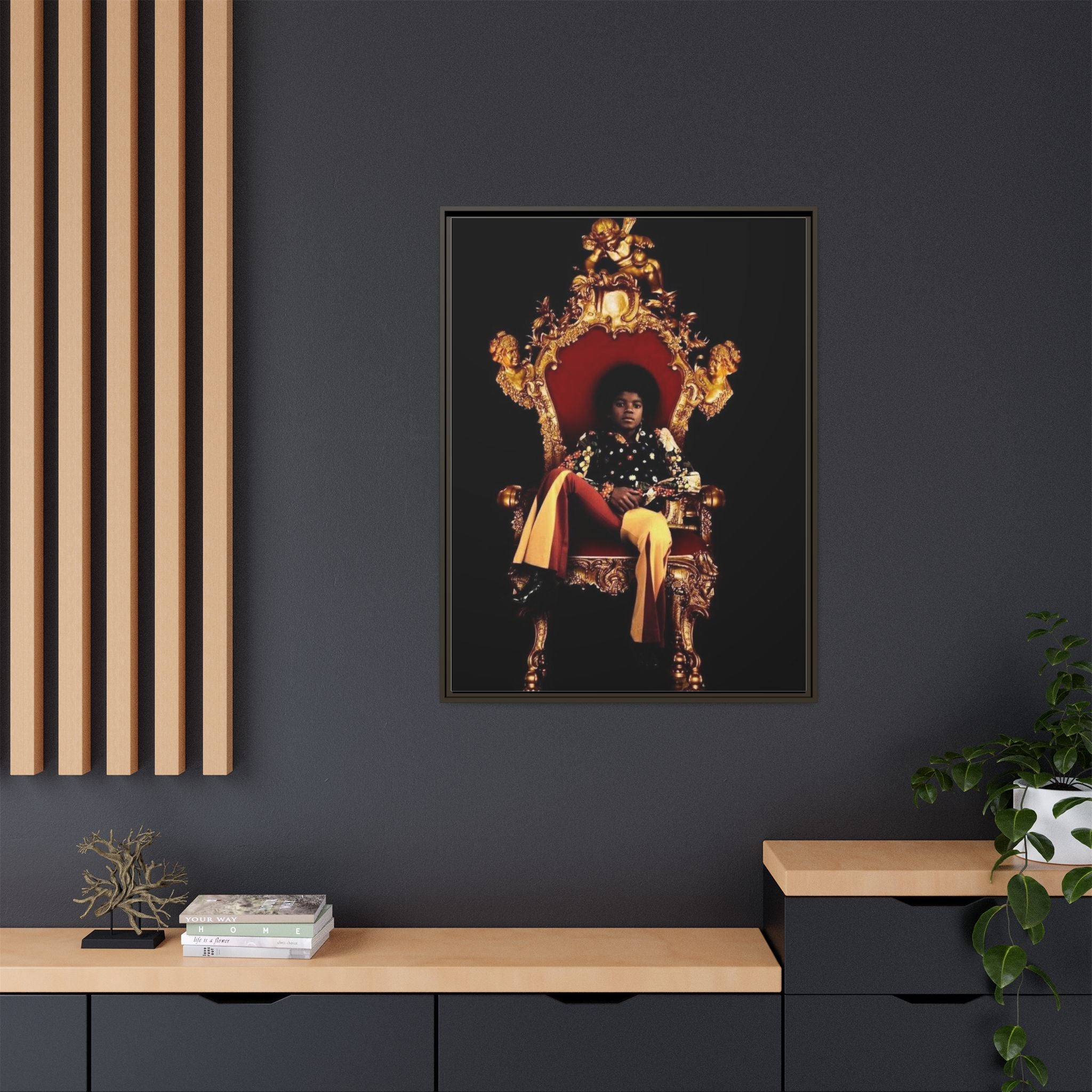 Pop Star Tribute Canvas Art — Matte Framed Wall Decor