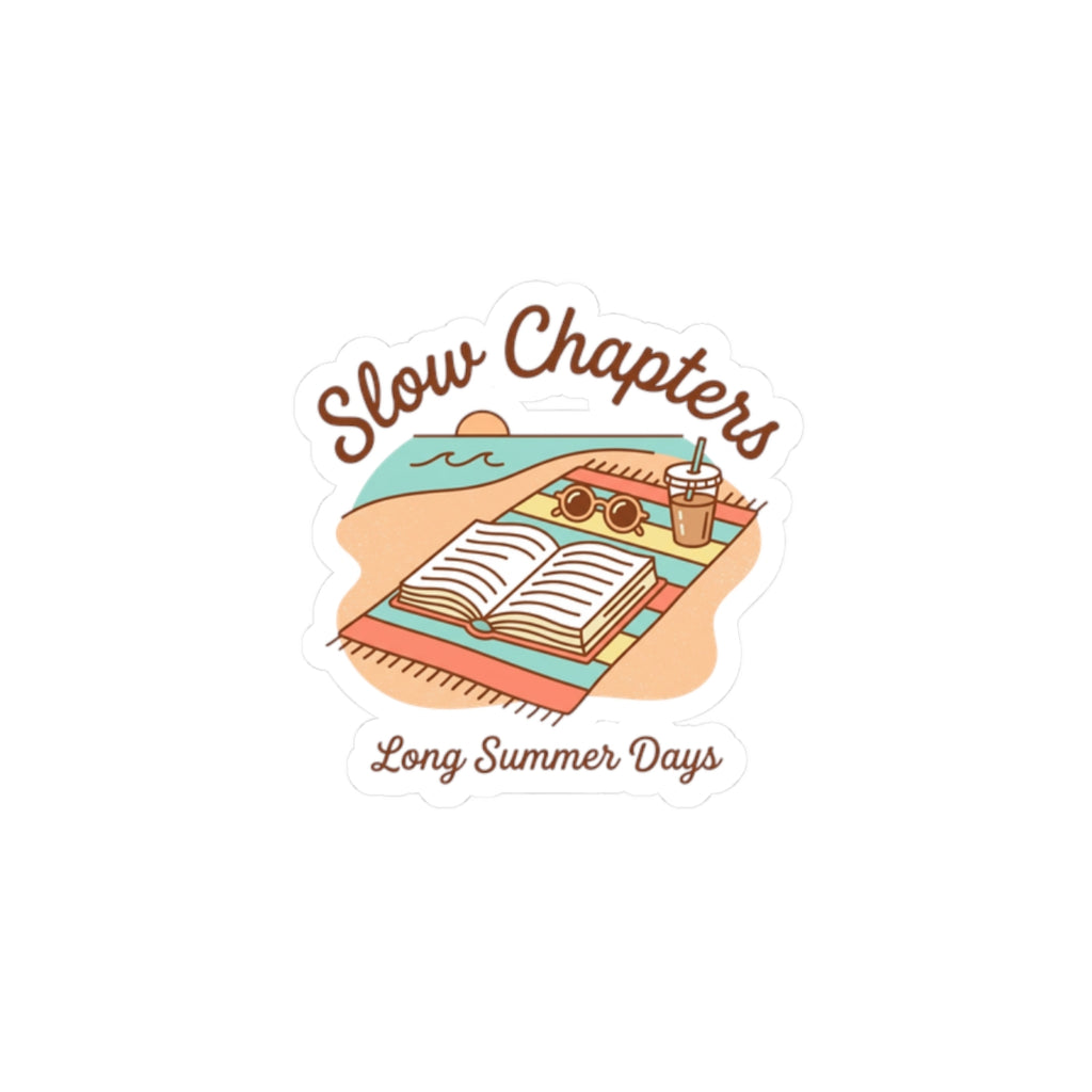 Slow Chapters Sticker | summer aesthetic, pastel coastal vibes
