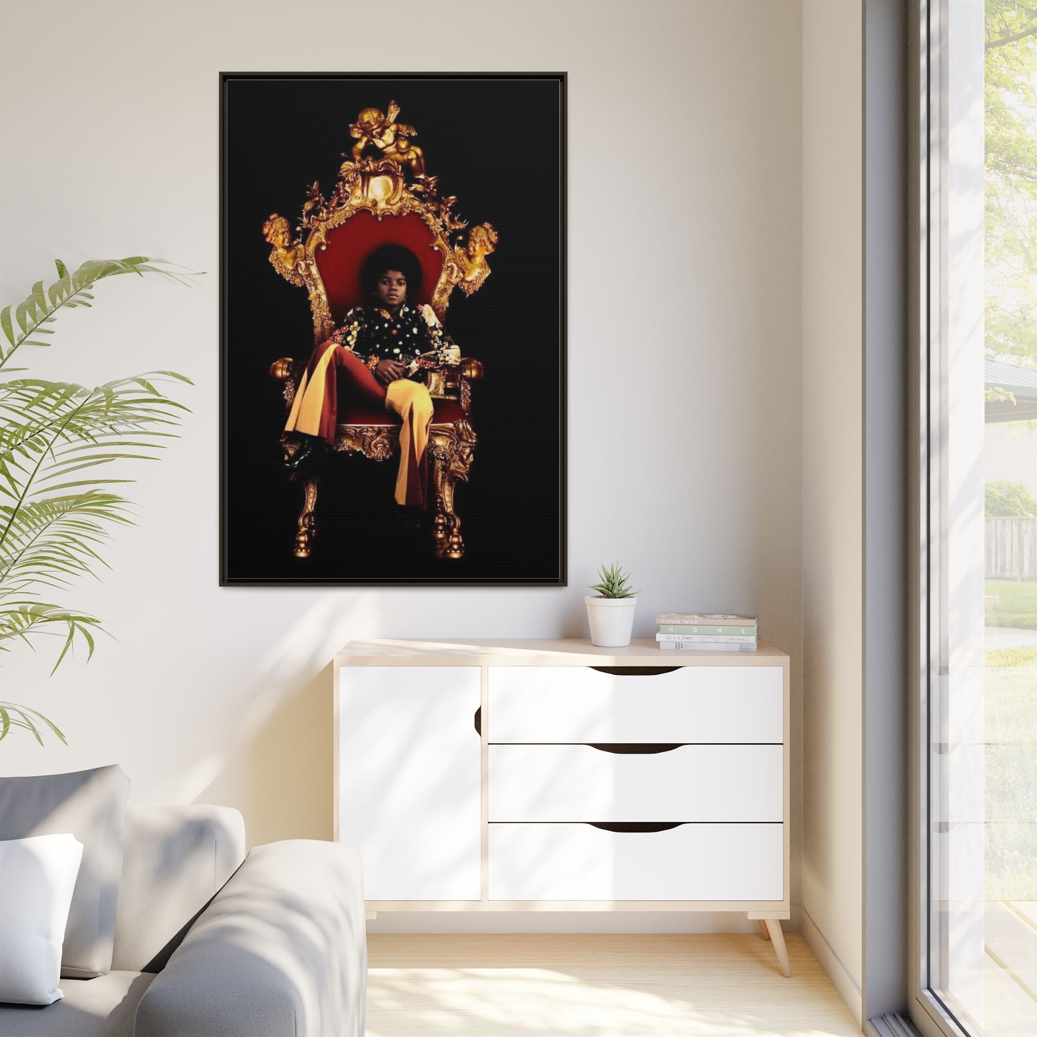 Pop Star Tribute Canvas Art — Matte Framed Wall Decor