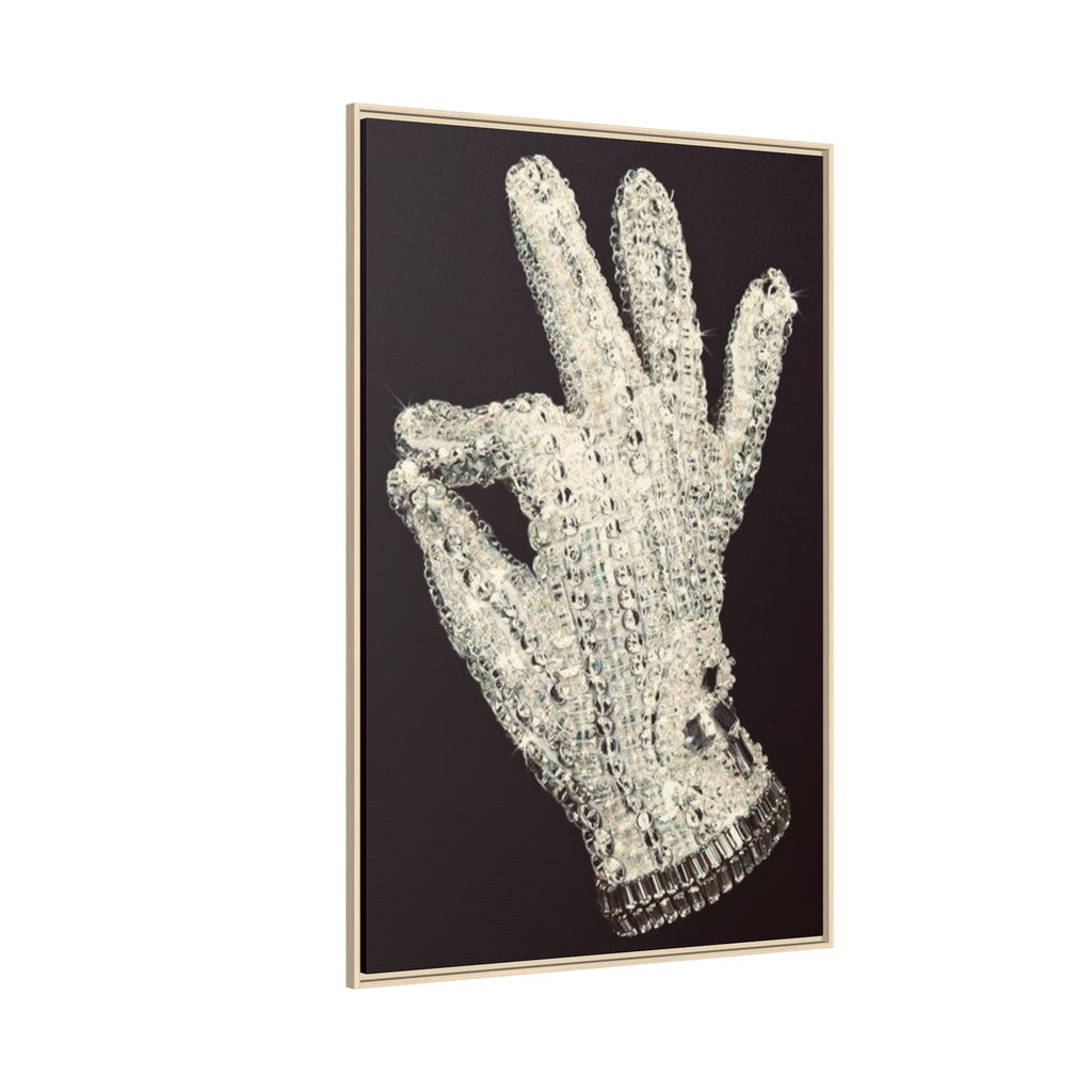 Framed Art - Crystal Glove on Black Matte Canvas