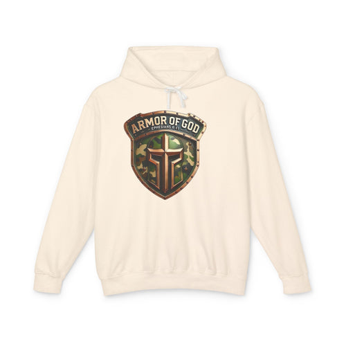 Armor of God Hoodie — Camo Shield Christian Faith Hooded Sweatshirt