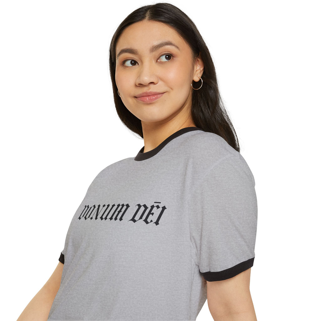 Donum Dei Ringer T-Shirt — Vintage Latin Cotton Tee