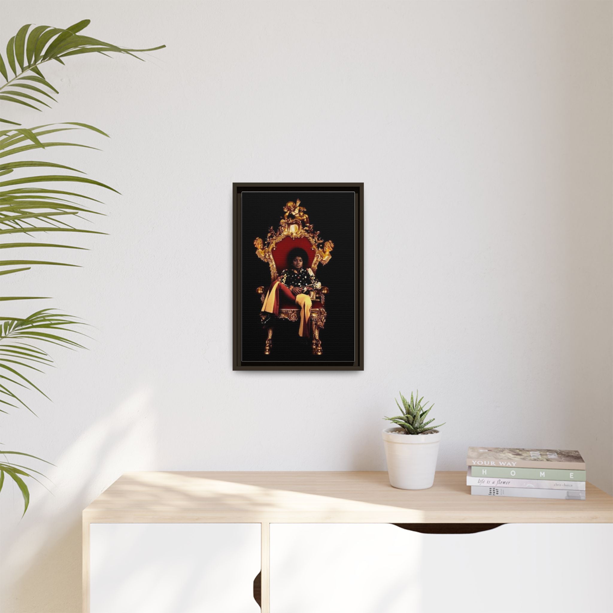 Pop Star Tribute Canvas Art — Matte Framed Wall Decor