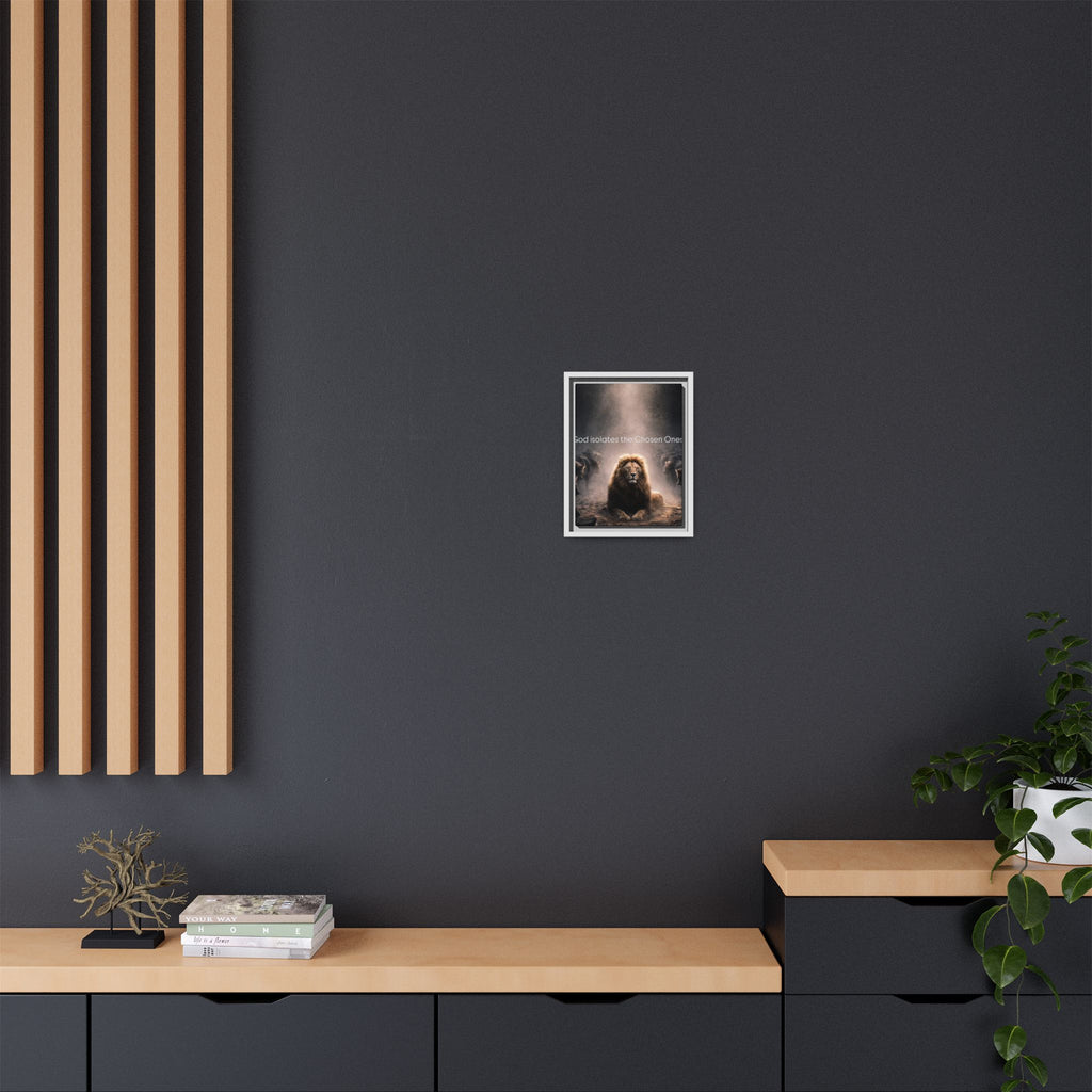 Lion Wall Art - "God Isolate The Chosen Ones" Matte Canvas Framed
