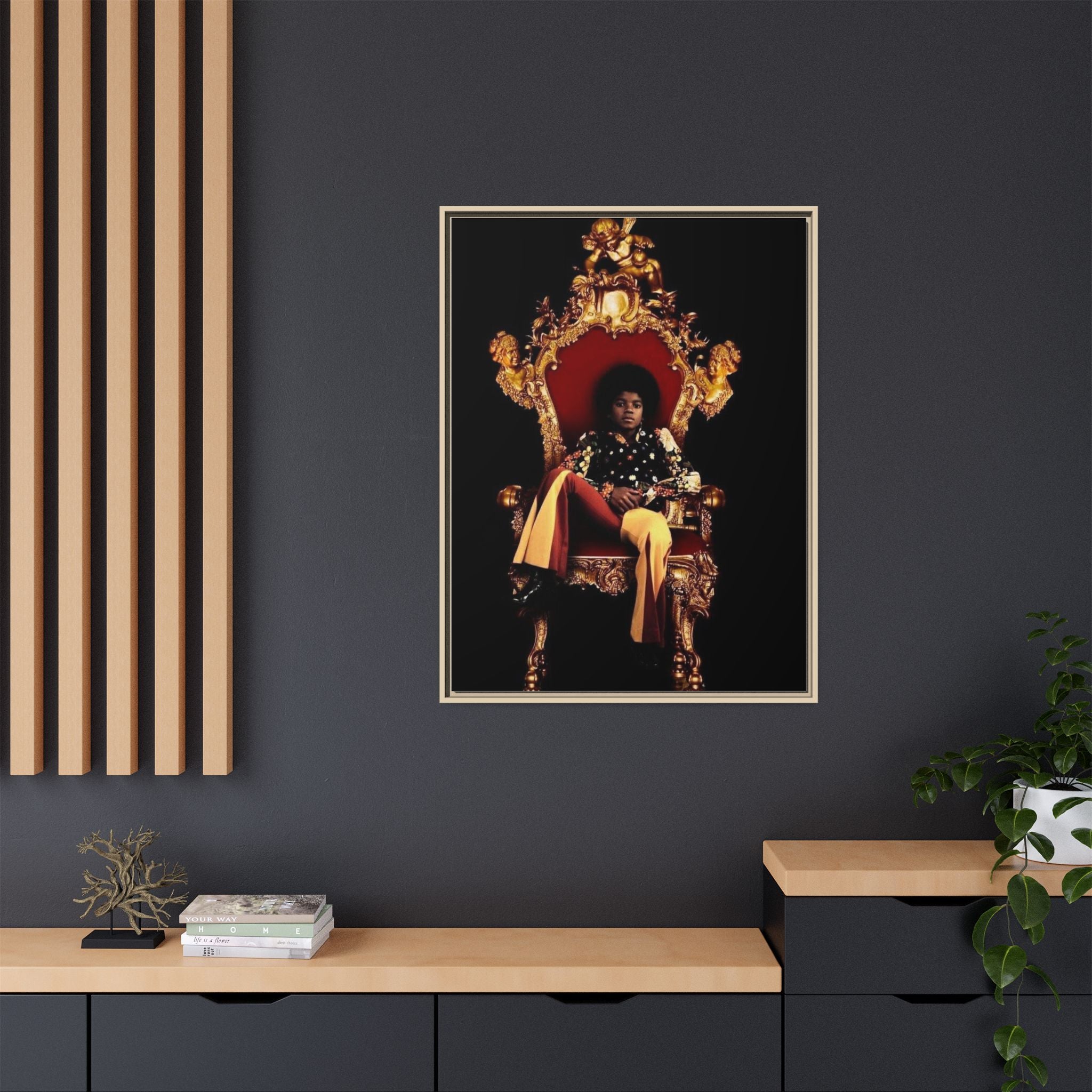 Pop Star Tribute Canvas Art — Matte Framed Wall Decor