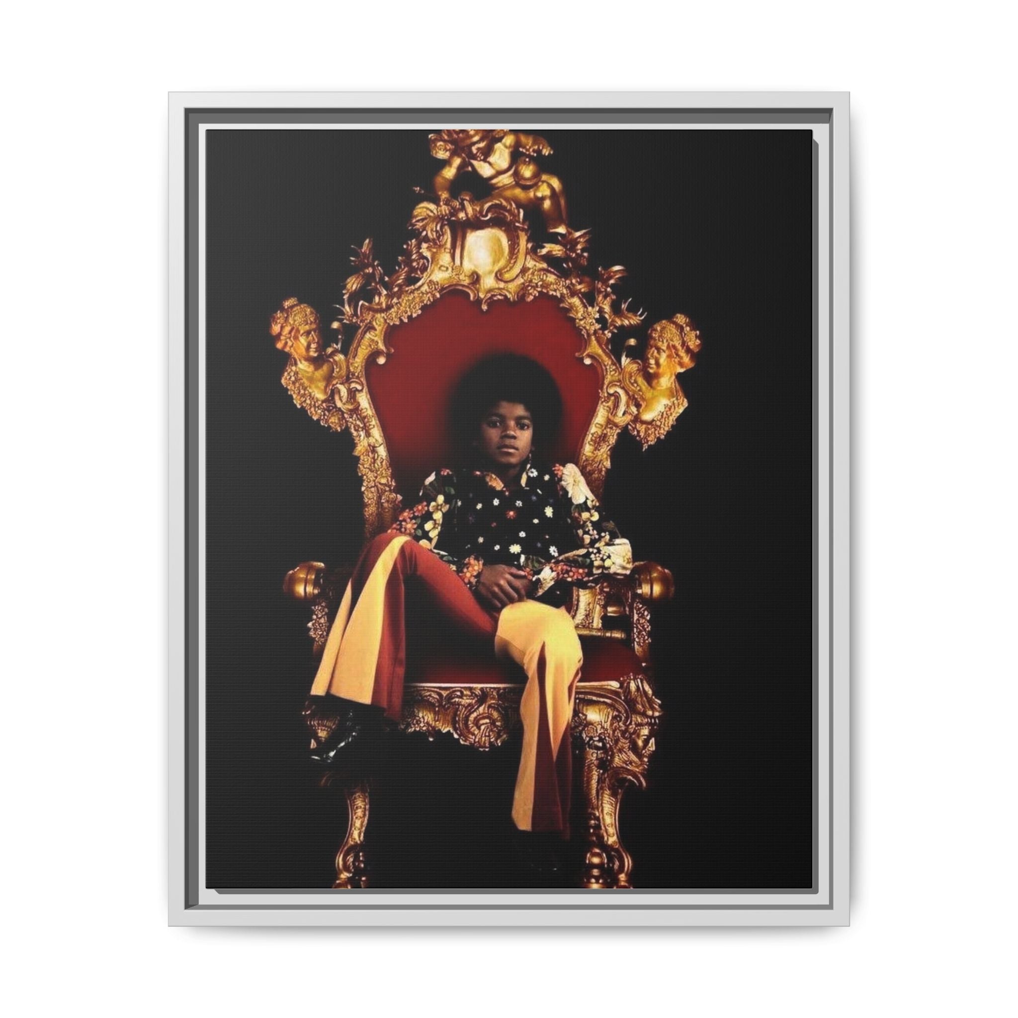 Pop Star Tribute Canvas Art — Matte Framed Wall Decor