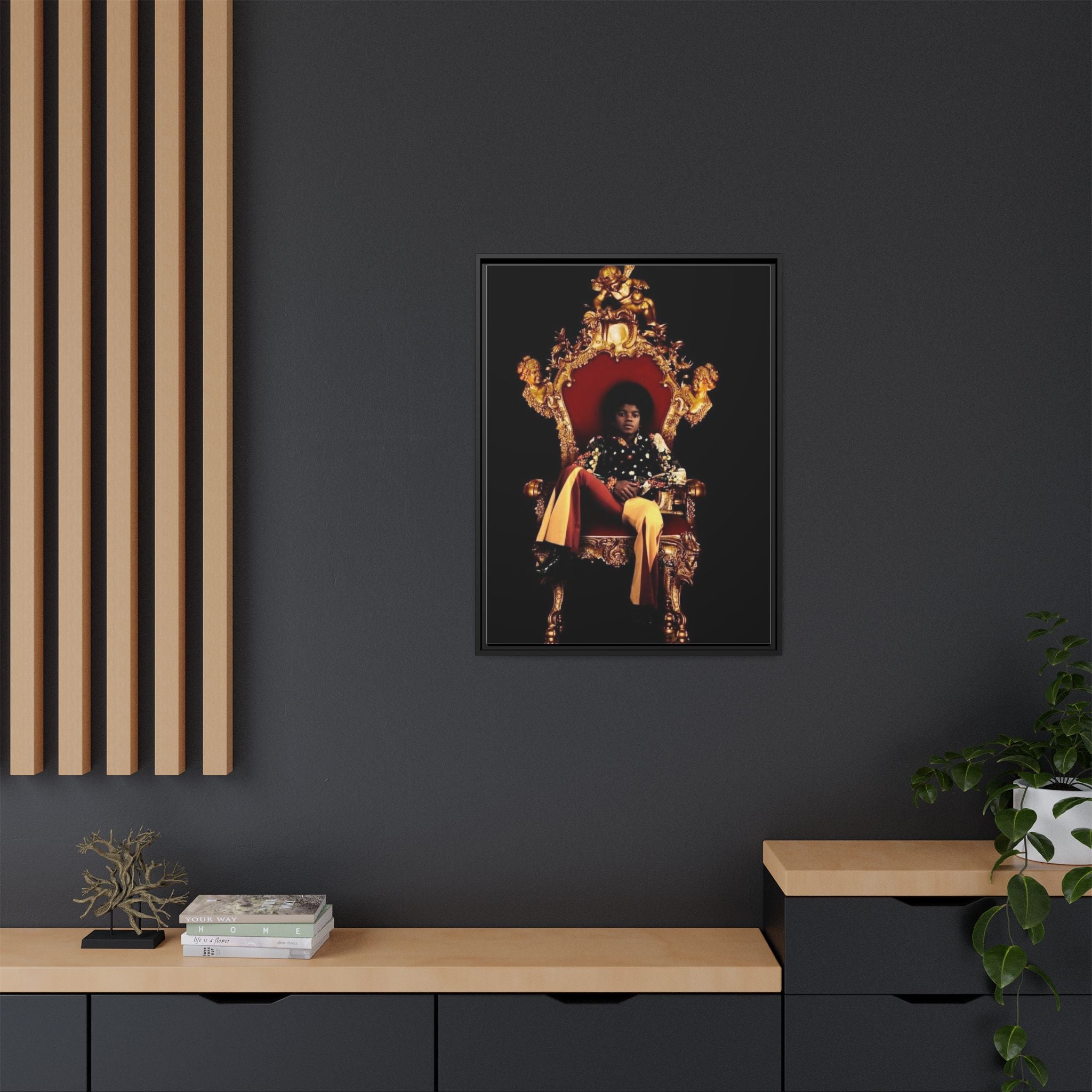Pop Star Tribute Canvas Art — Matte Framed Wall Decor