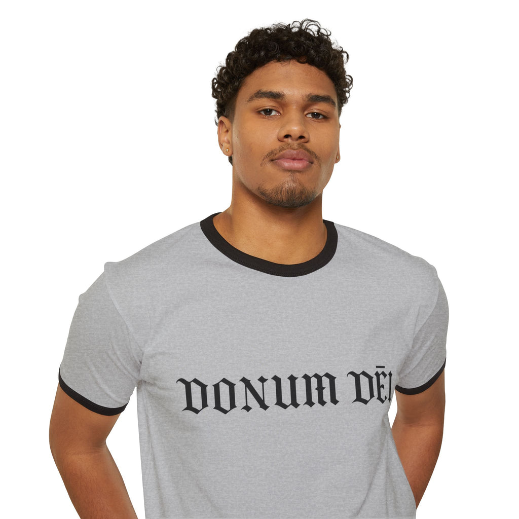 Donum Dei Ringer T-Shirt — Vintage Latin Cotton Tee