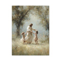 Jesus Dancing with Children Matte Canvas Wall Art — Religious Christian Home Decor