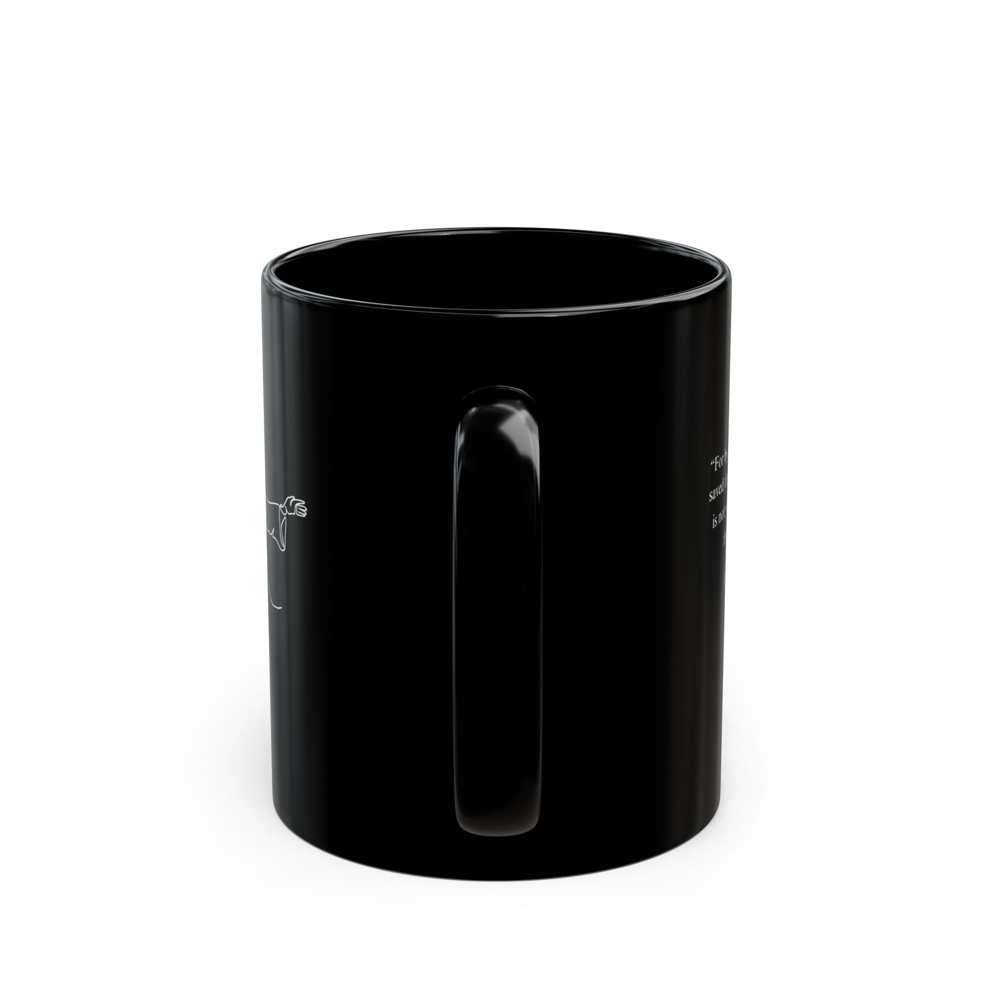 Jesus Saved Me Black Coffee Mug (11oz & 15oz) — Christian Faith Scripture Ephesians 2:8