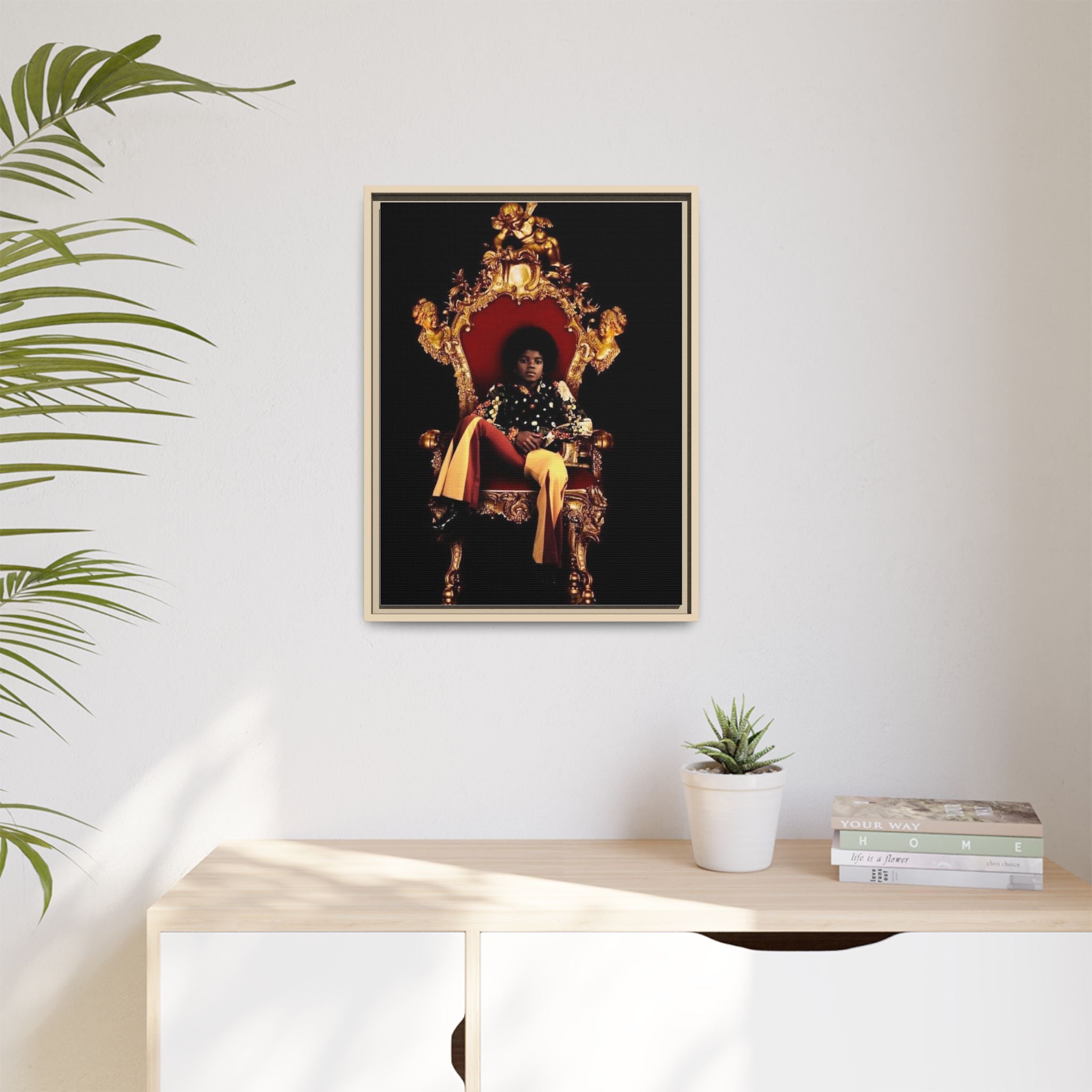 Pop Star Tribute Canvas Art — Matte Framed Wall Decor