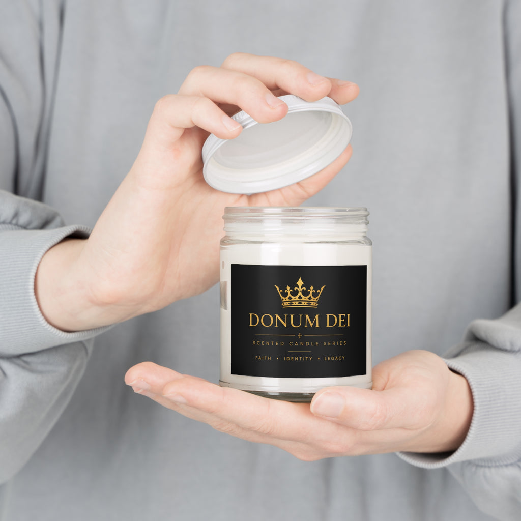 Donum Dei 9oz Scented Soy Candle — Luxurious Crown Label