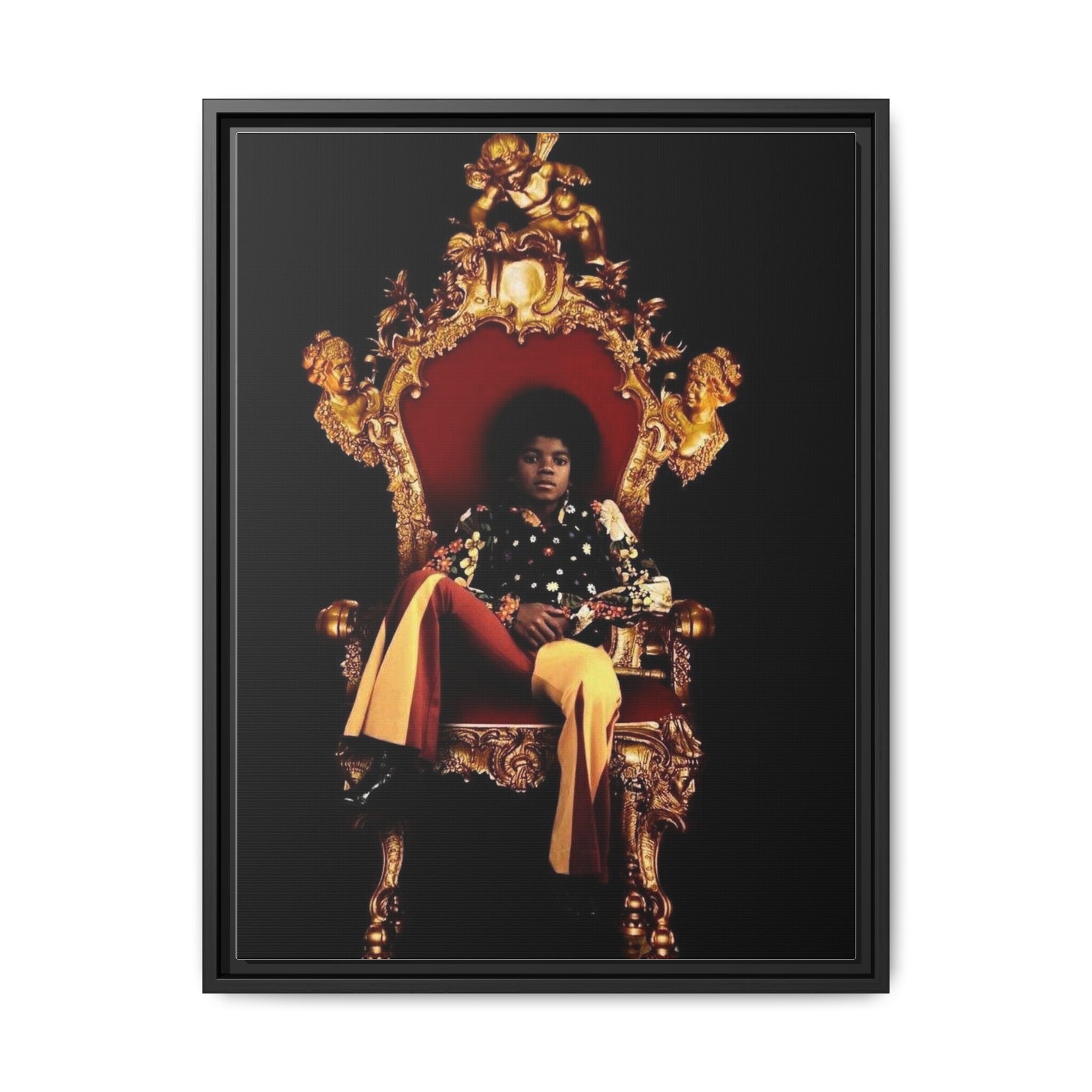Pop Star Tribute Canvas Art — Matte Framed Wall Decor