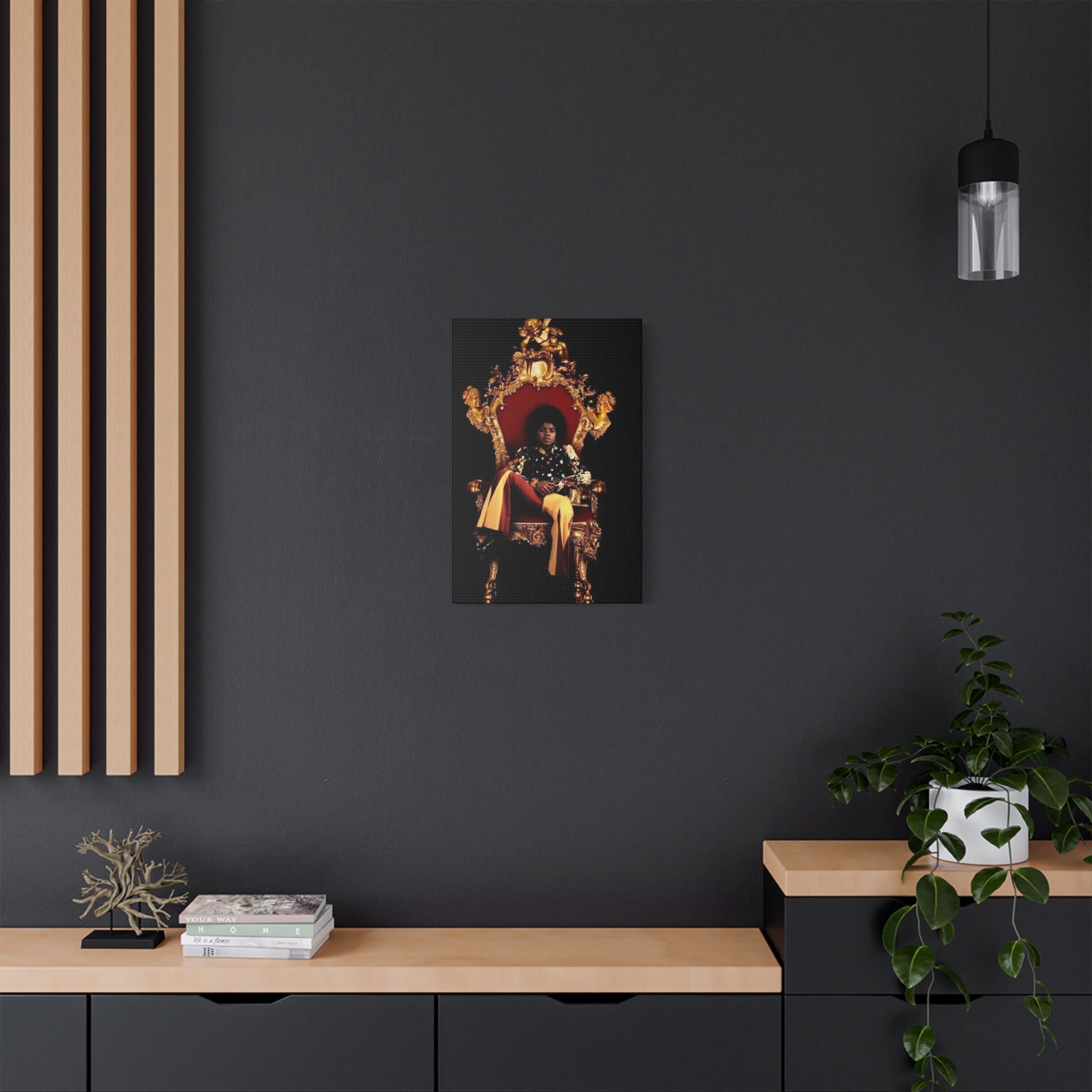 Iconic Pop Star Wall Art — "Greatest Pop Star" Satin Canvas Stretched