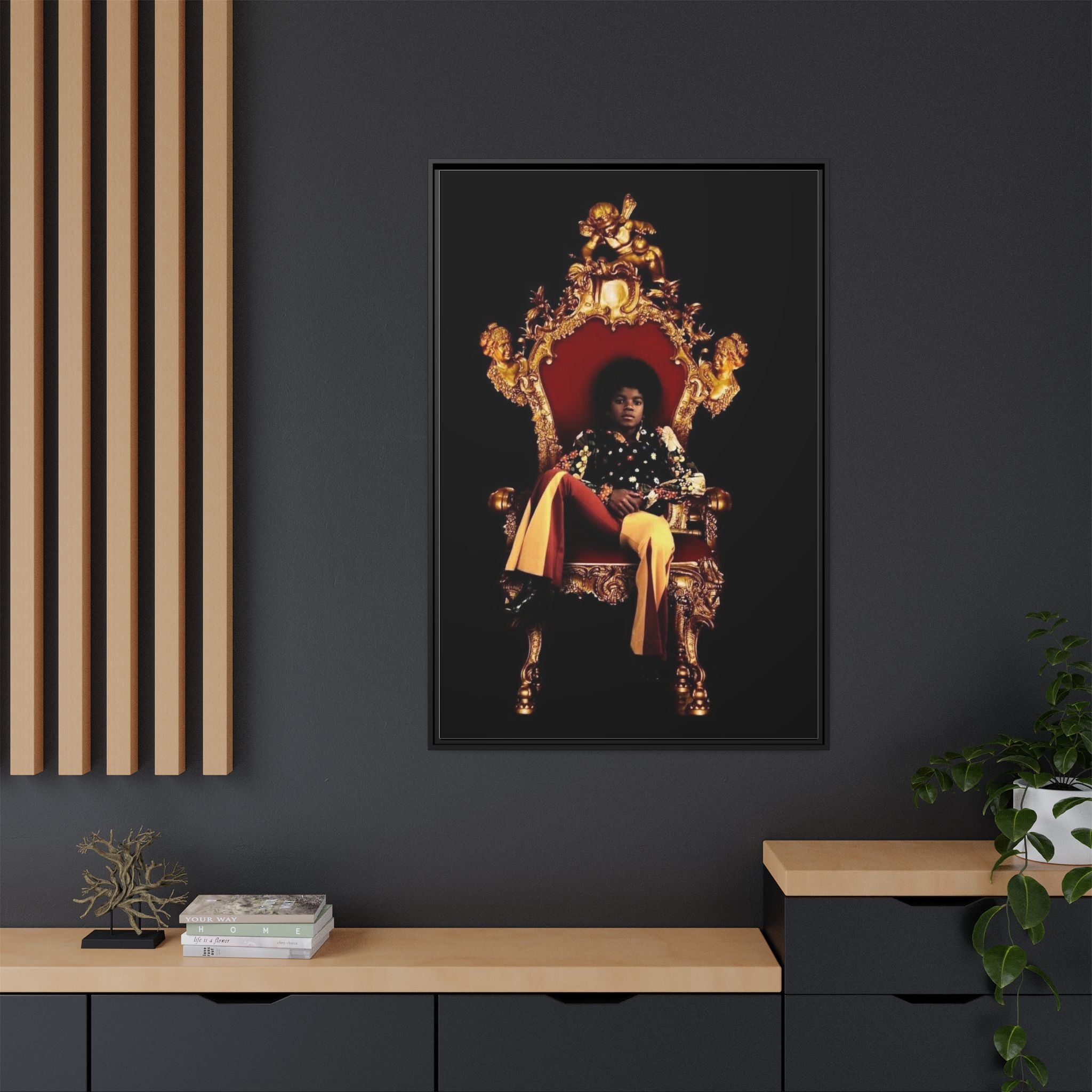 Pop Star Tribute Canvas Art — Matte Framed Wall Decor