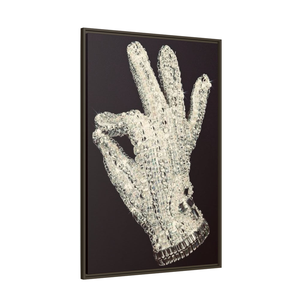 Framed Art - Crystal Glove on Black Matte Canvas