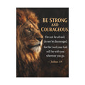 Bold As a Lion Joshua 1:9 Canvas Wall Art — FAITH Inspirational Verse