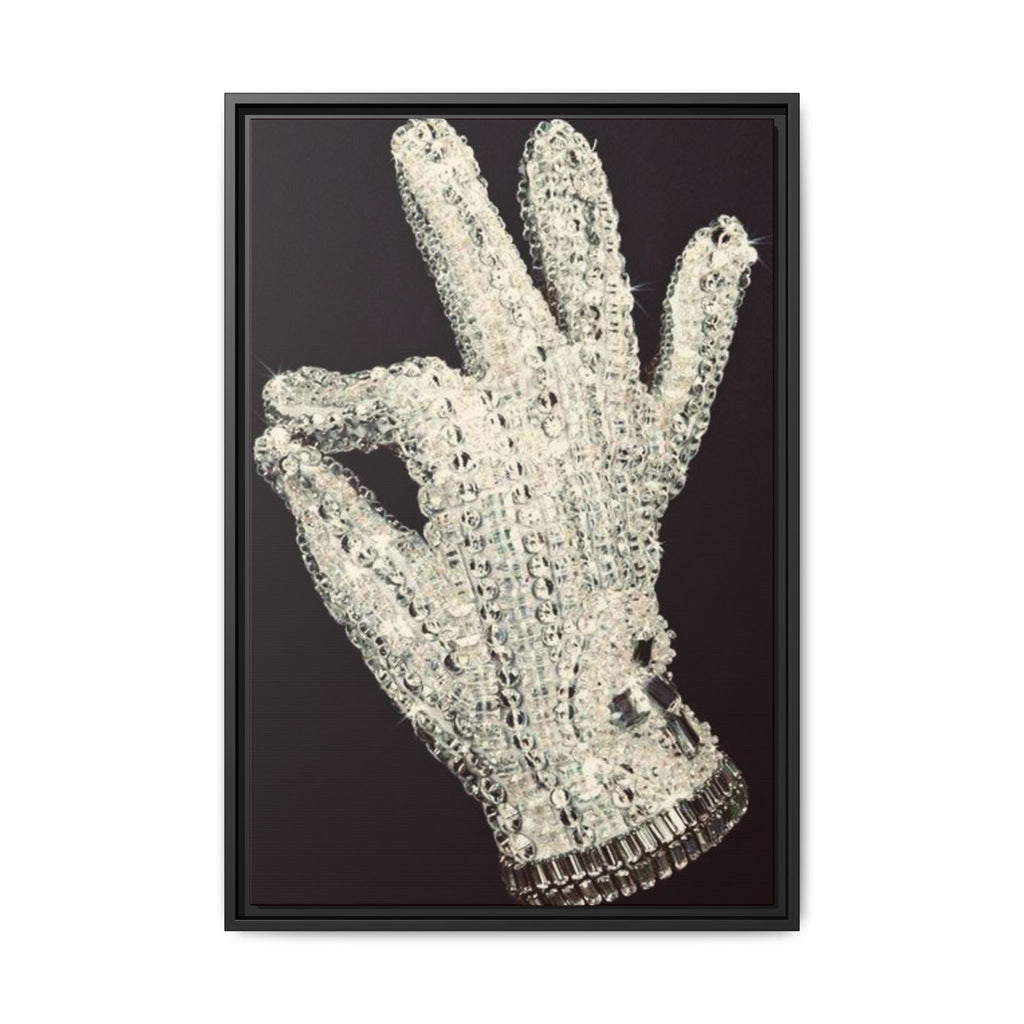 Framed Art - Crystal Glove on Black Matte Canvas