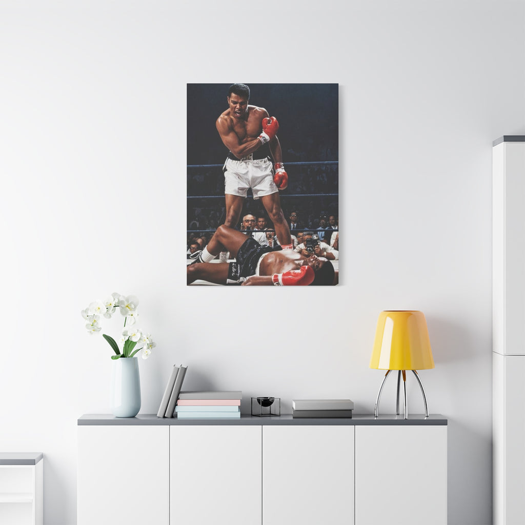 Iconic Knockout Boxing Matte Canvas Wall Art — Greatest Boxer