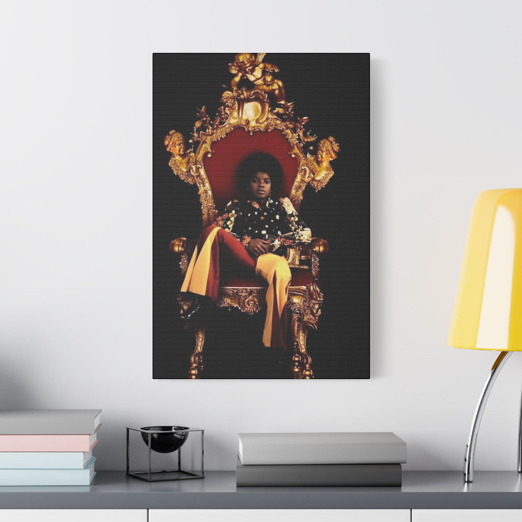 Iconic Pop Star Wall Art — "Greatest Pop Star" Satin Canvas Stretched