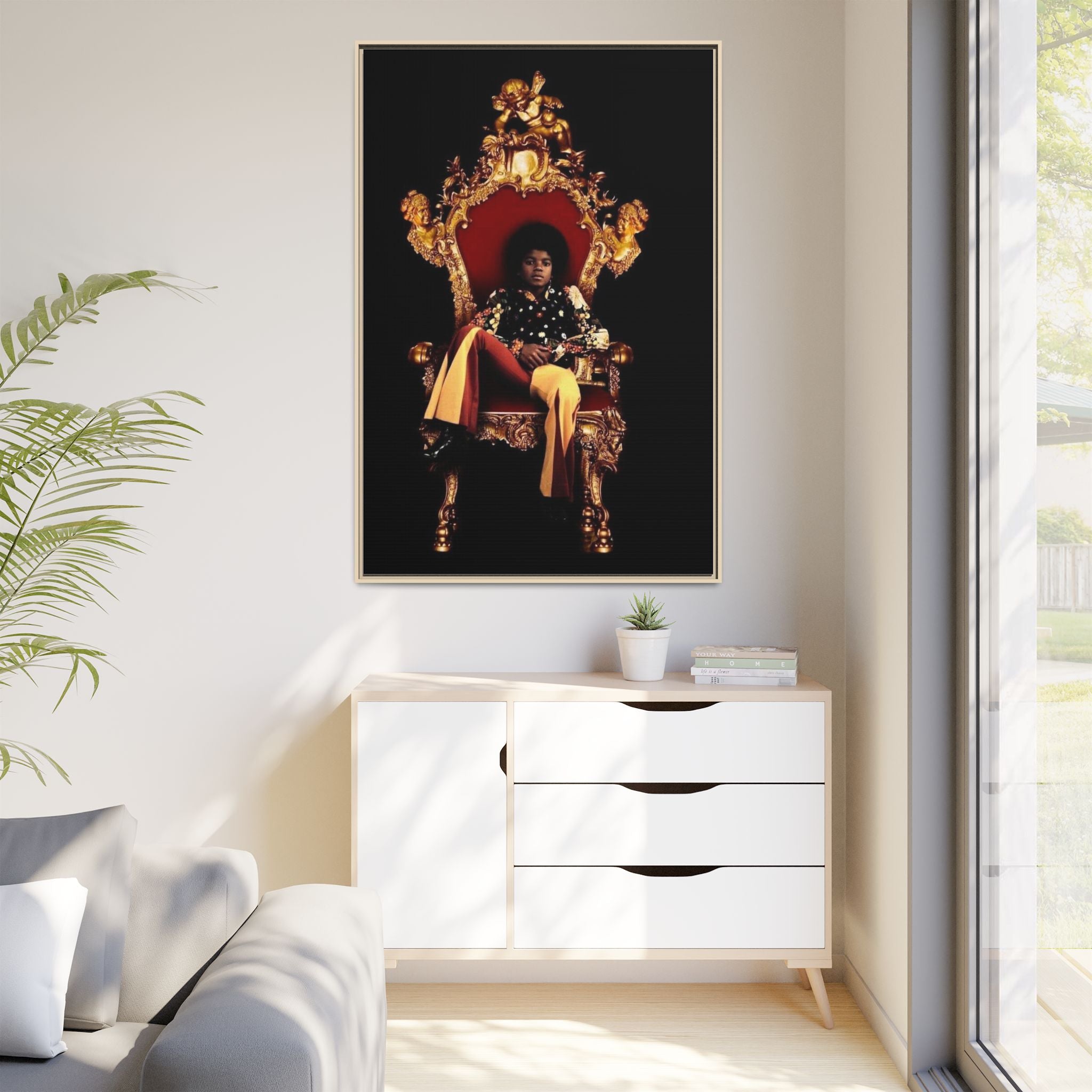 Pop Star Tribute Canvas Art — Matte Framed Wall Decor