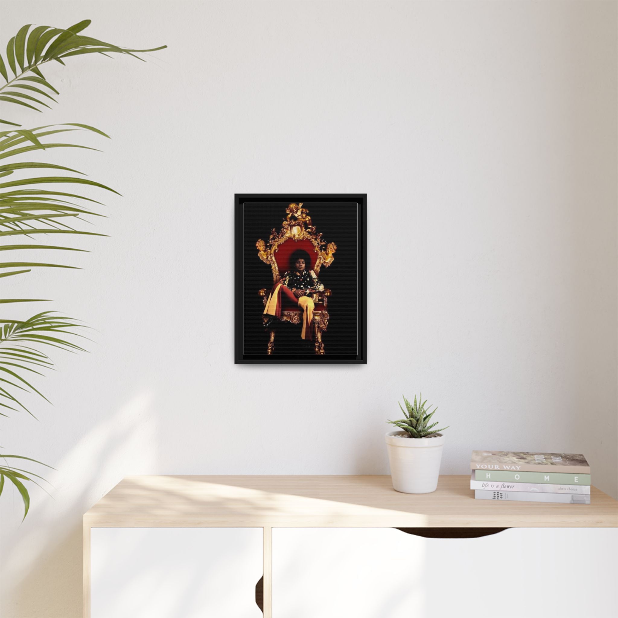 Pop Star Tribute Canvas Art — Matte Framed Wall Decor