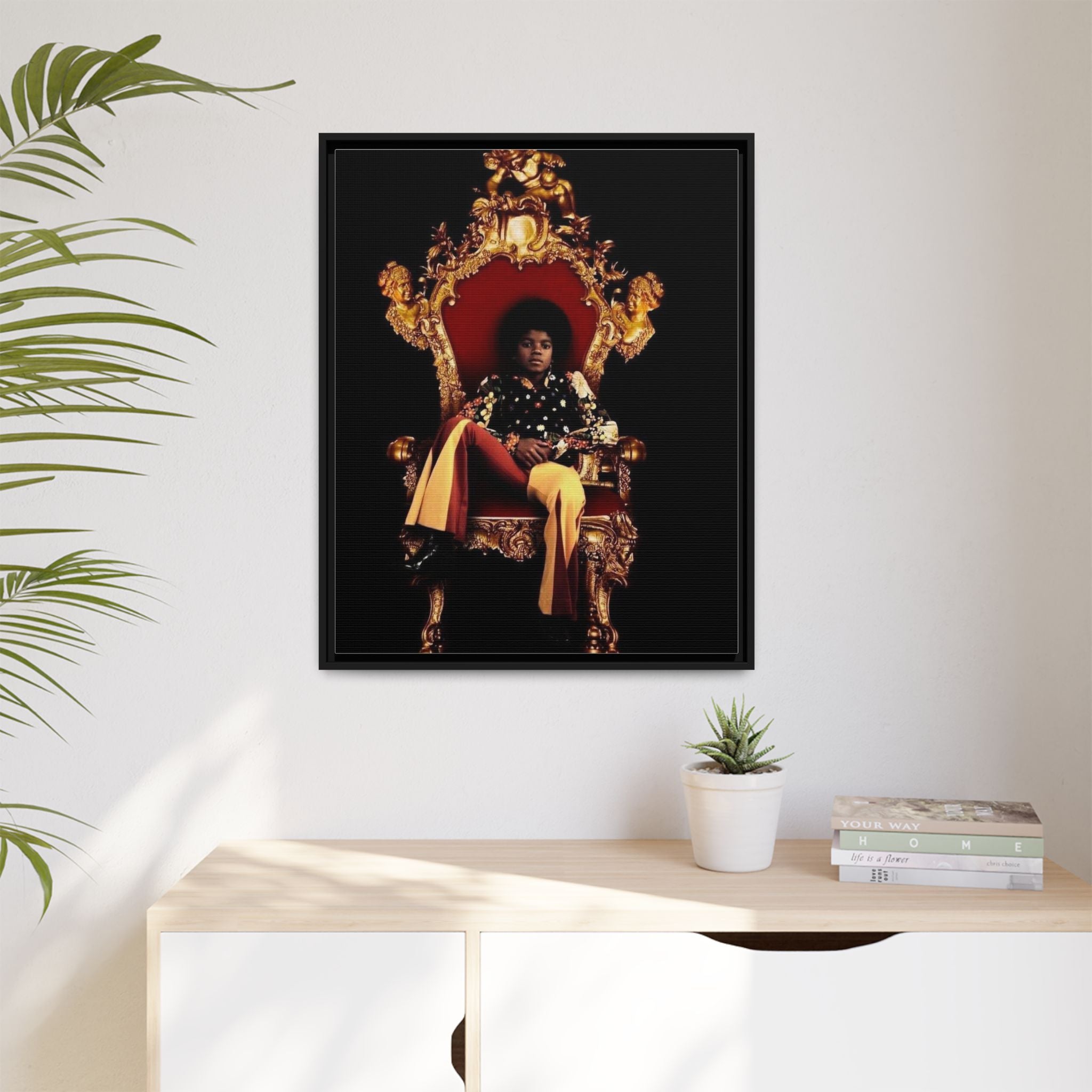 Pop Star Tribute Canvas Art — Matte Framed Wall Decor