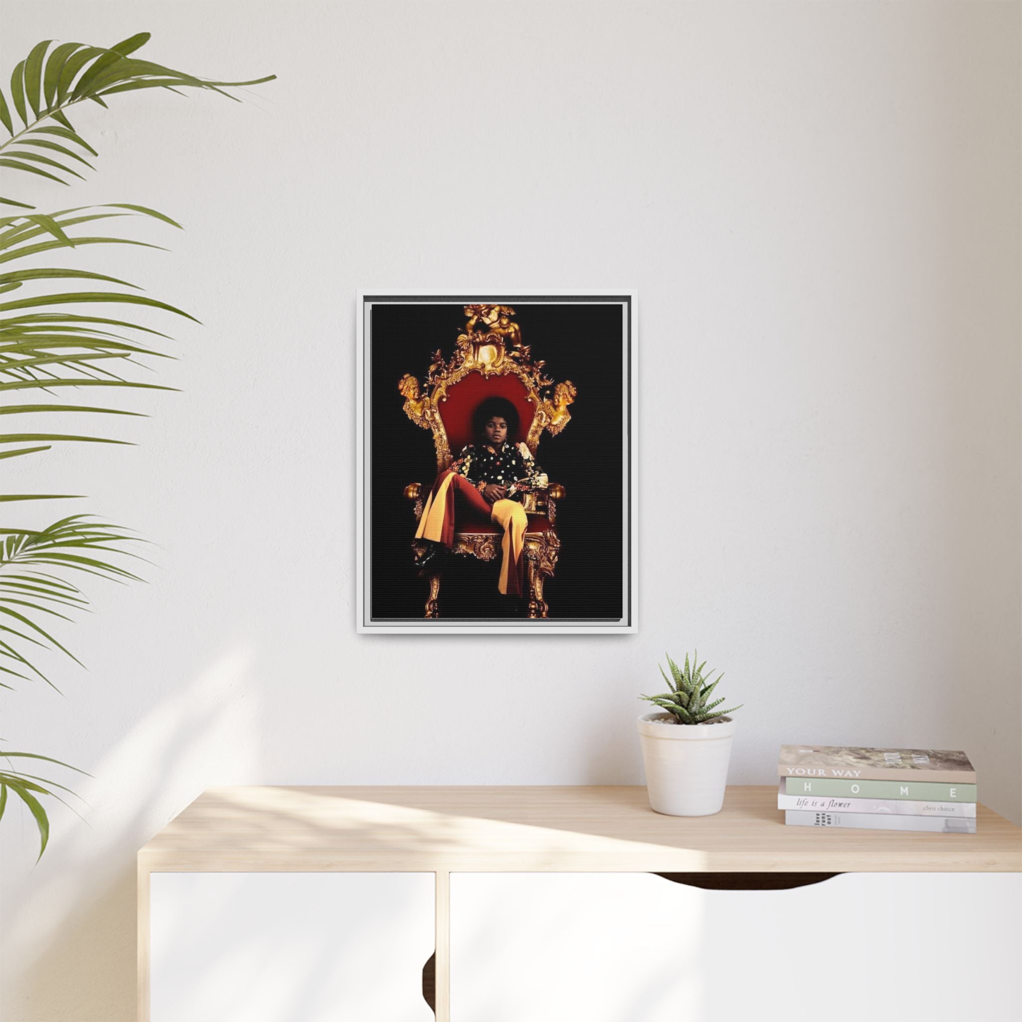 Pop Star Tribute Canvas Art — Matte Framed Wall Decor