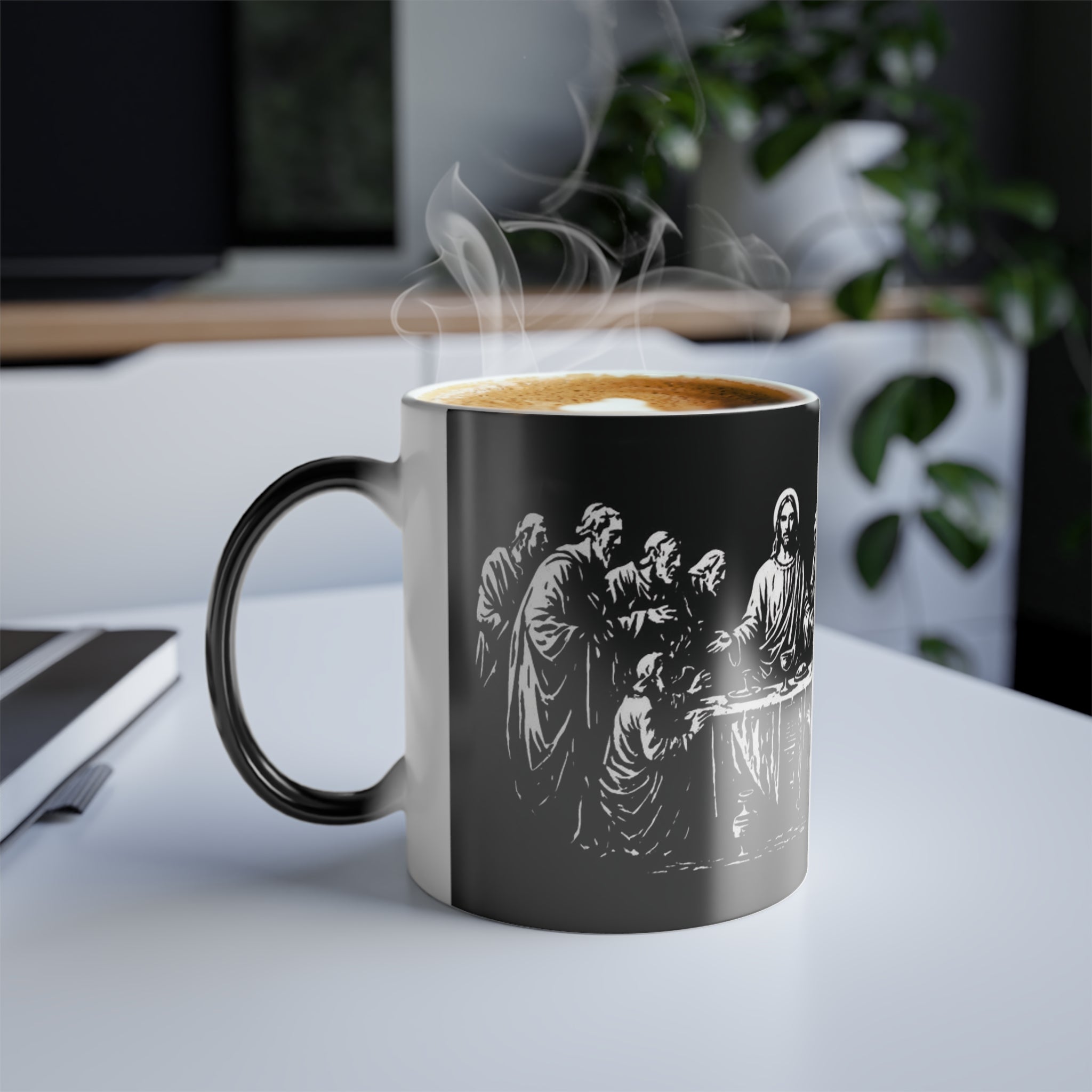 Color Morphing Mug — Mattew 1:23 'Dedicated to the Creator, Inspired by His Gifted Souls' — 11oz Morning Affirmation Mug