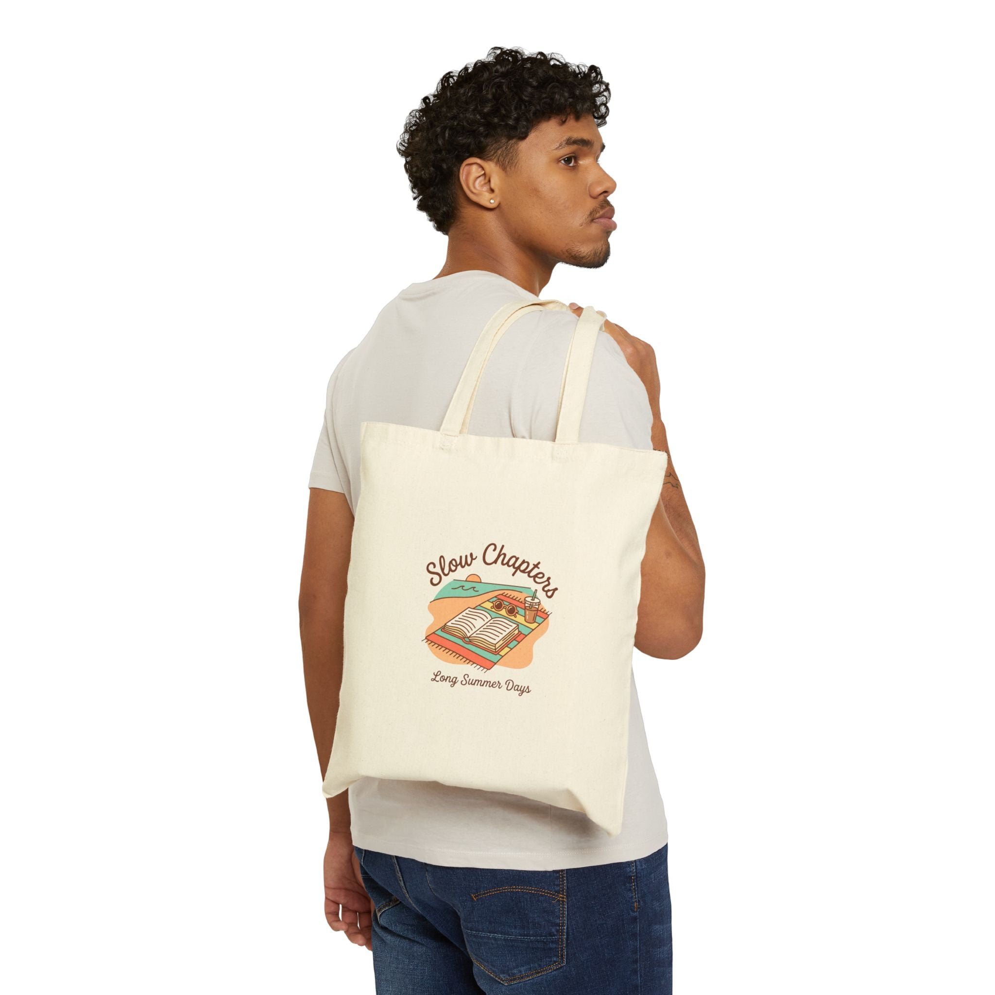 Slow Chapters Tote | summer aesthetic, hand-drawn coastal vibes